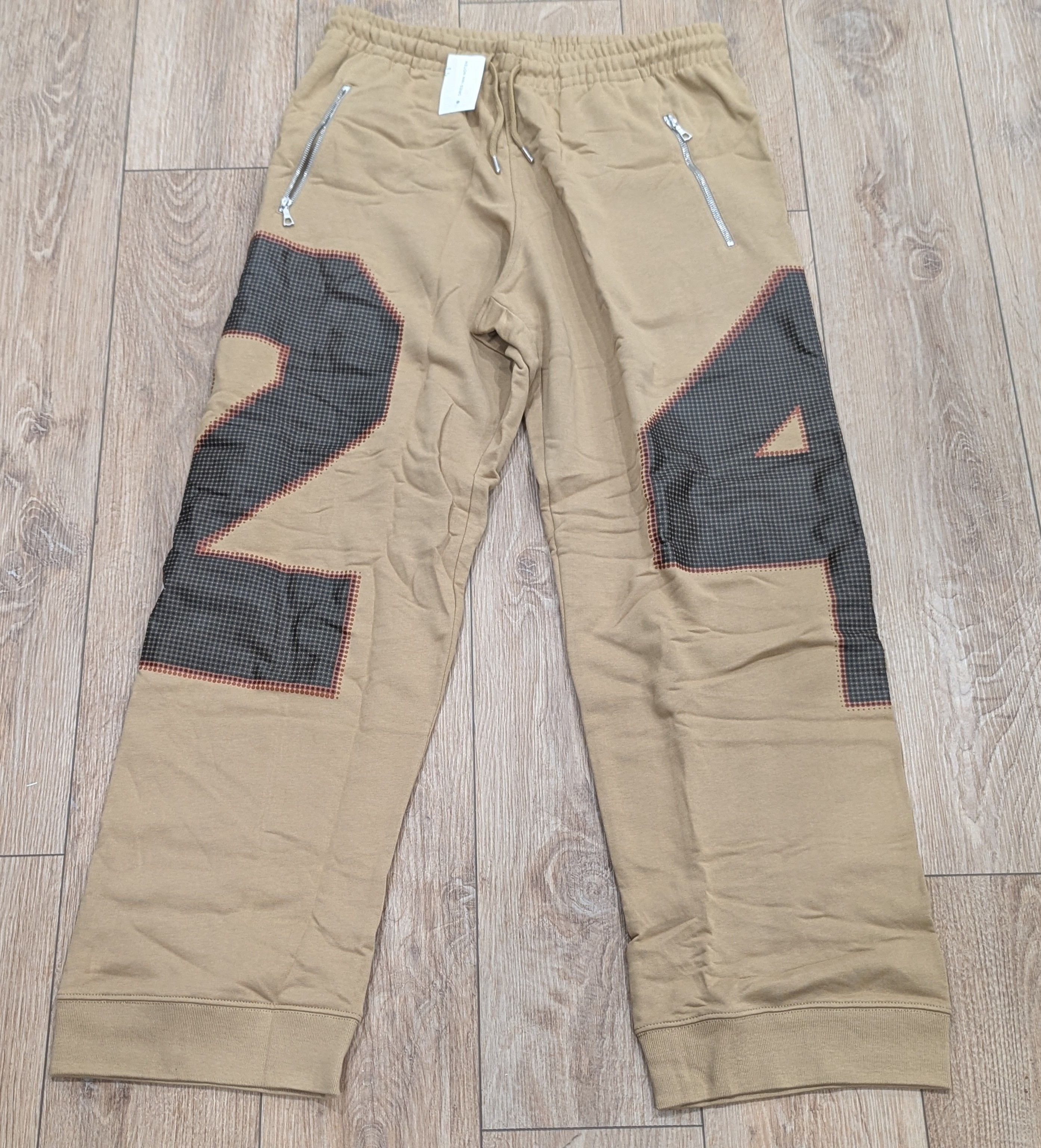 Dries Van Noten DRIES VAN NOTEN "Haskoy" Cotton Jogger Pants Beige/Black XL Size US 36 / EU 52 - 1 Thumbnail