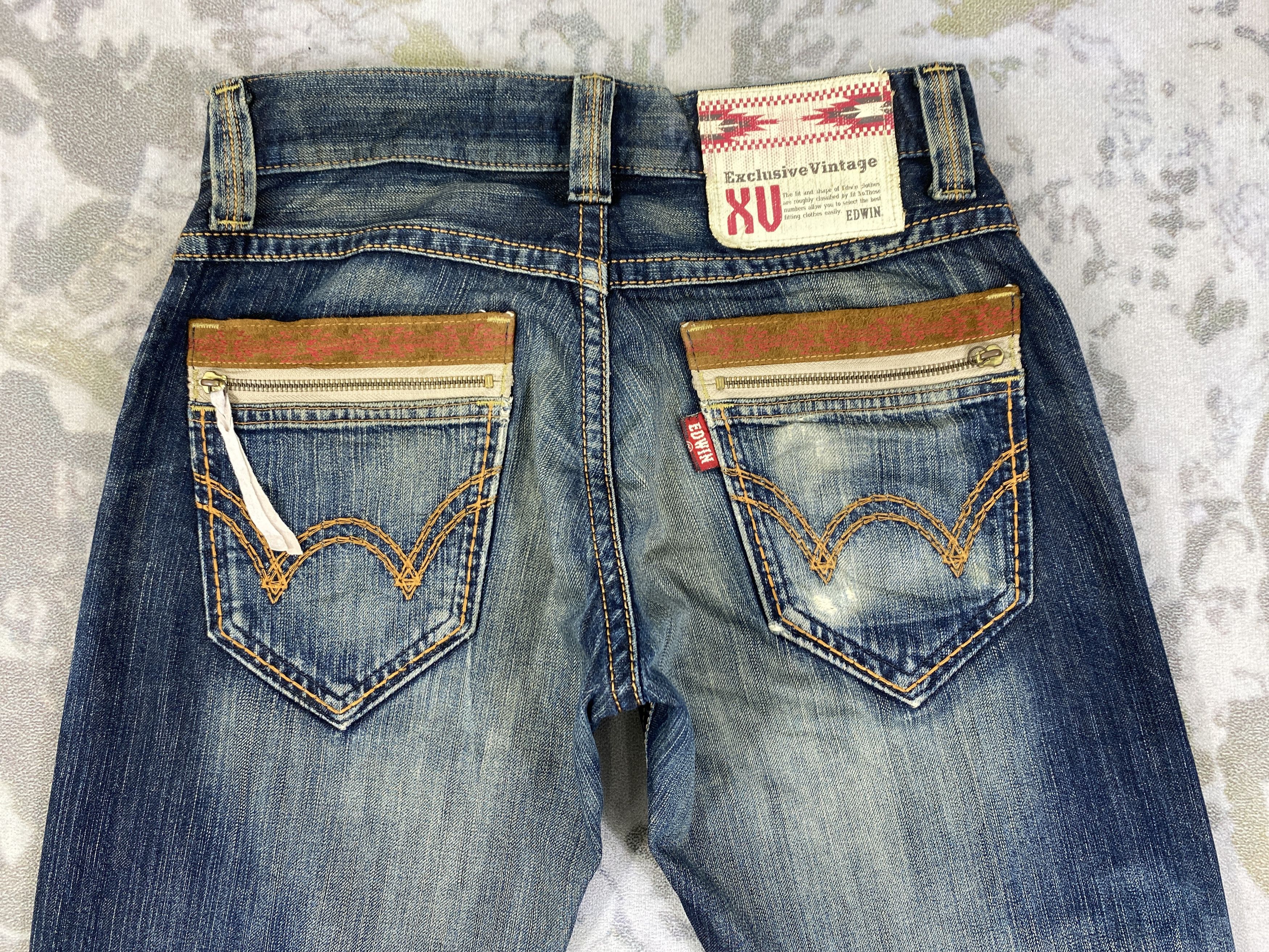 If Six Was Nine Faded Blue Vintage Edwin xv Jeans 31x29.5 - JN3053 Size US 31 - 4 Thumbnail