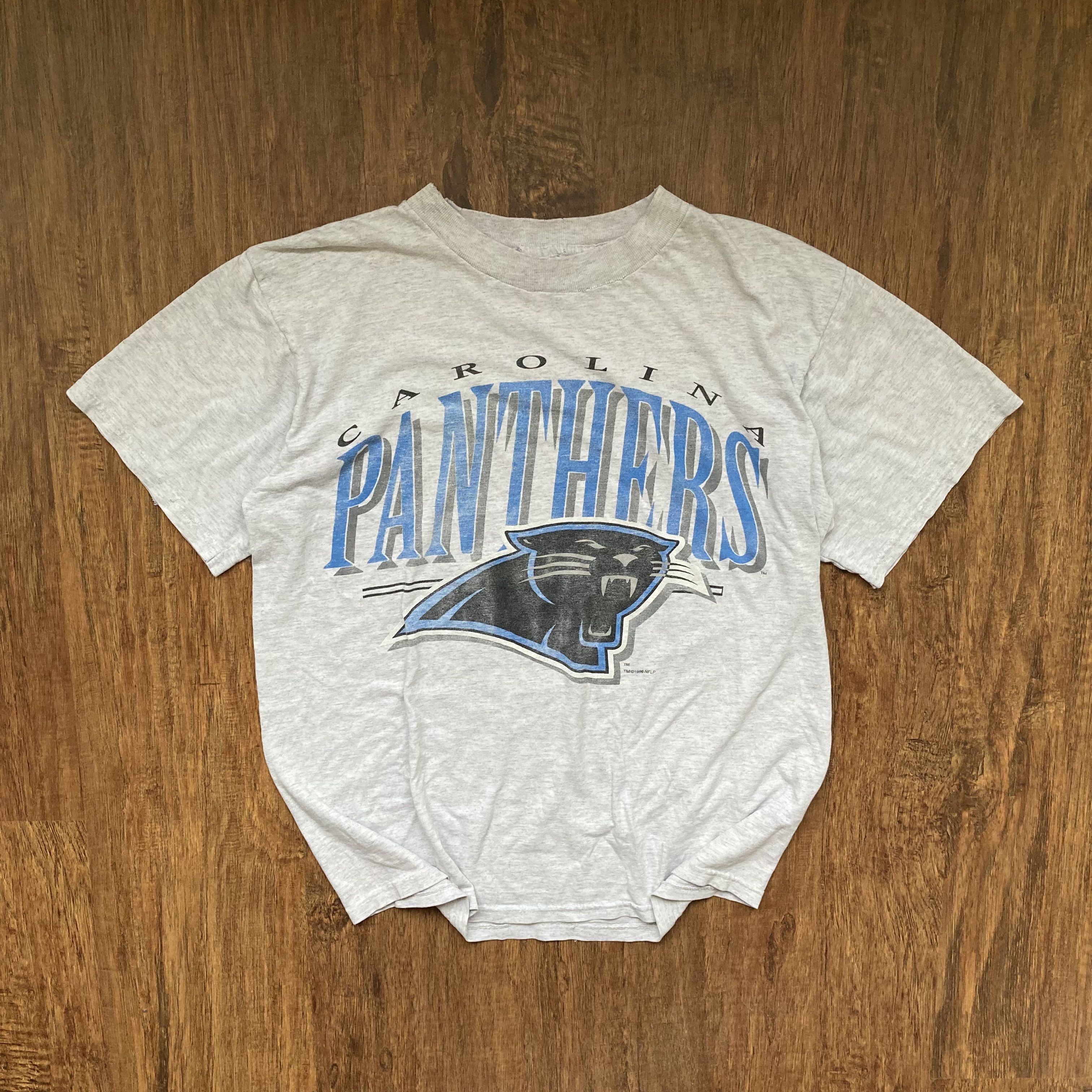 image of Deadstock 1993 Carolina Panthers T Shirt Usa Jersey in Grey, Men's (Size Medium)
