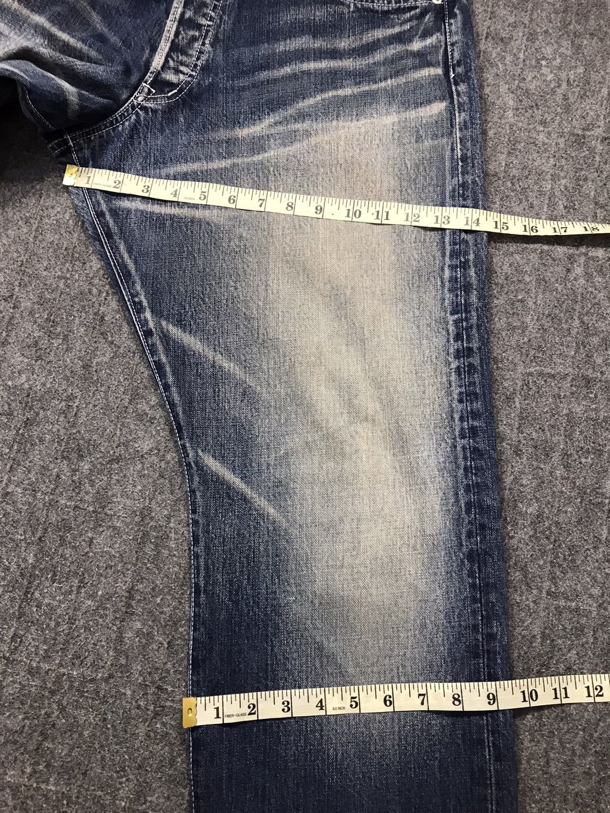 Japanese Brand Vtg Swagger Light Wash The Back Side Logo Money Jeans Size US 34 / EU 50 - 21 Thumbnail