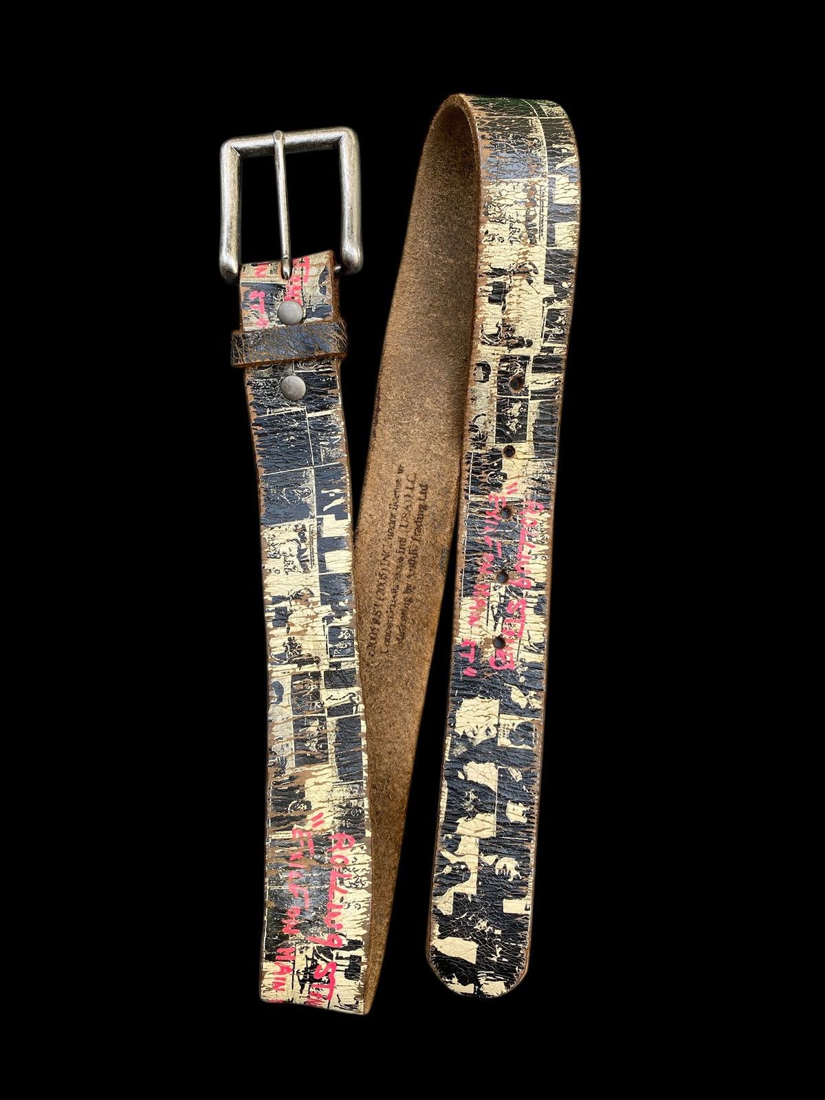 The Rolling Stones Vintage BELT 2005 Rolling Stones"EXILFON MAIN IT" Saiz 32 Size ONE SIZE - 2 Thumbnail