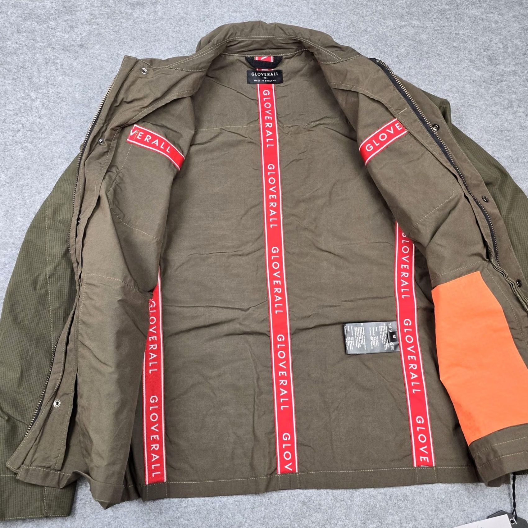 Gloverall Gloverall Jacket Mens Medium Green Fred Waxed Canvas Military Zip Pockets New Size US 31 - 5 Thumbnail