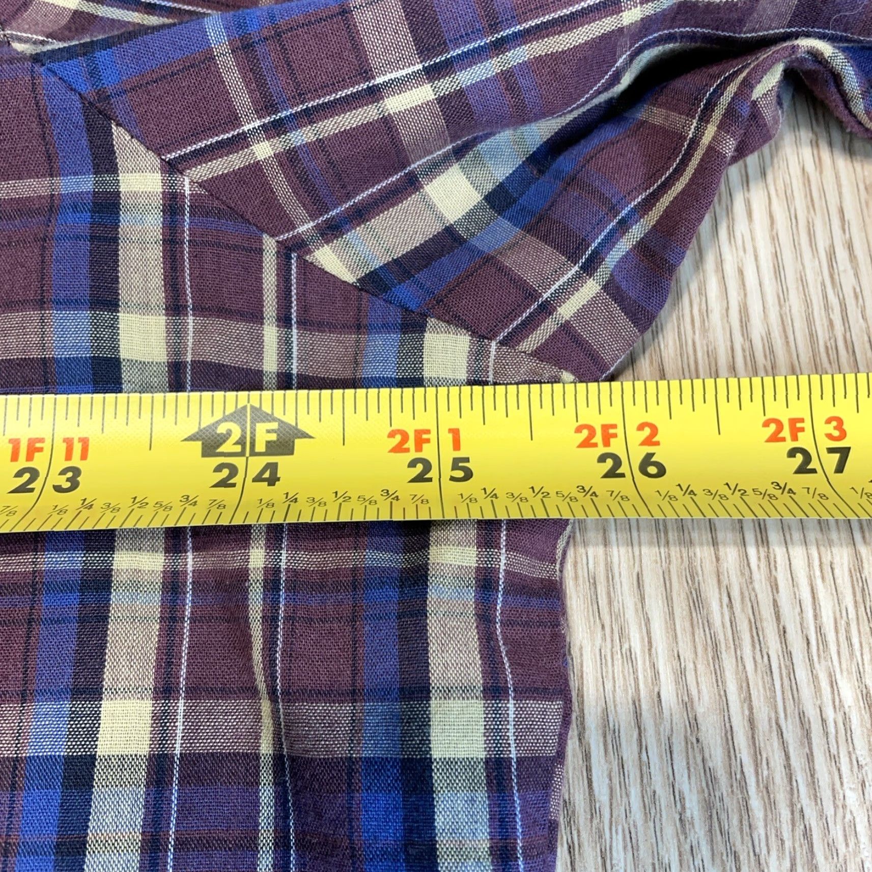 Wrangler VTG Wrangler Shirt Western Plaid Blue Mens XL Pearl Snap Short Sleeve Button-Up Casual Size US XL / EU 56 / 4 - 6 Thumbnail