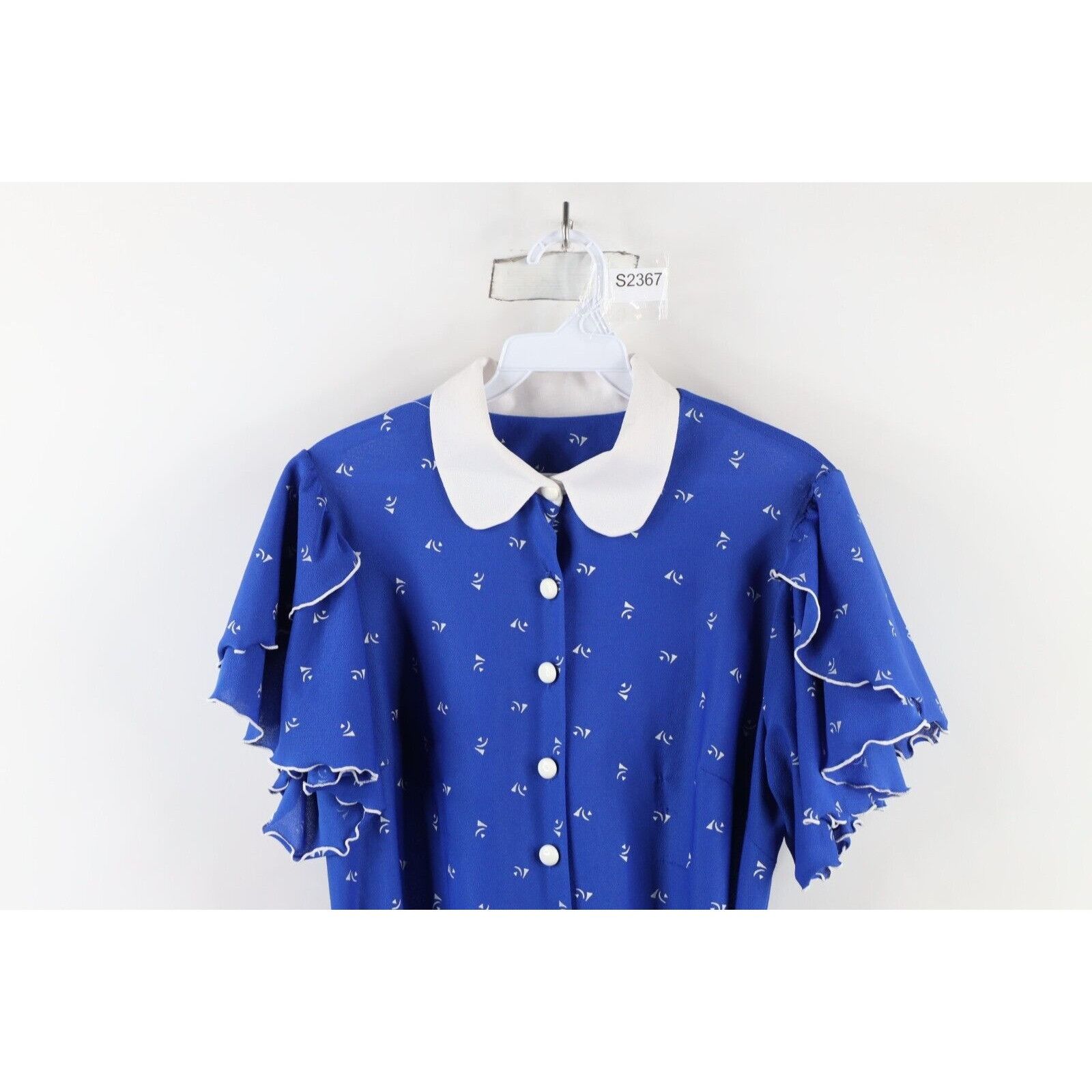Vintage Vintage 70s Streetwear Distressed Belted Collared Dress Size S / US 4 / IT 40 - 2 Thumbnail