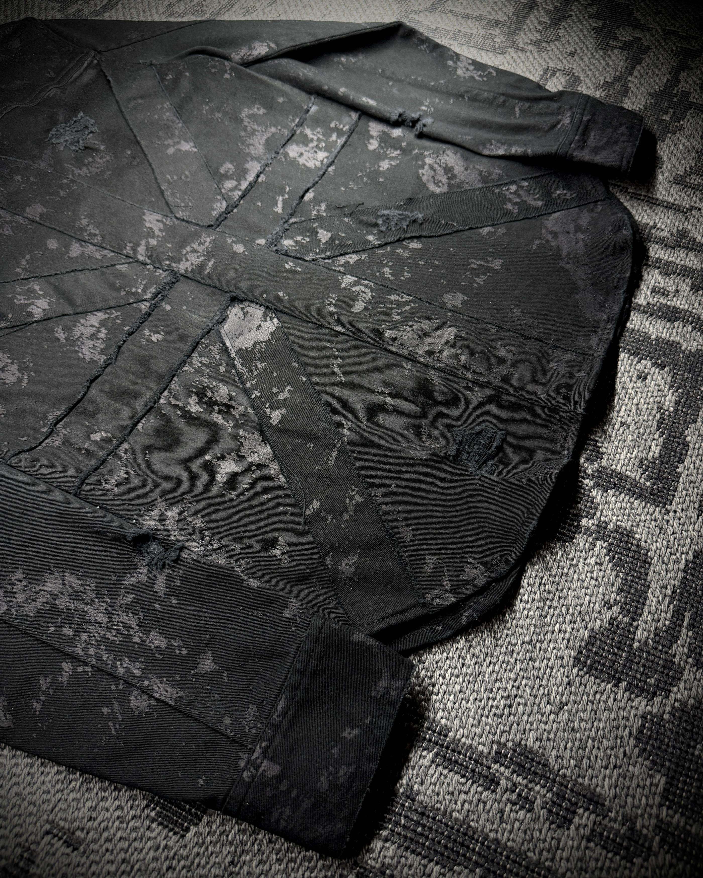 Japanese Brand Xfrm × Jury Black Coated Splatter Studded Shirt Size US L / EU 52-54 / 3 - 9 Thumbnail