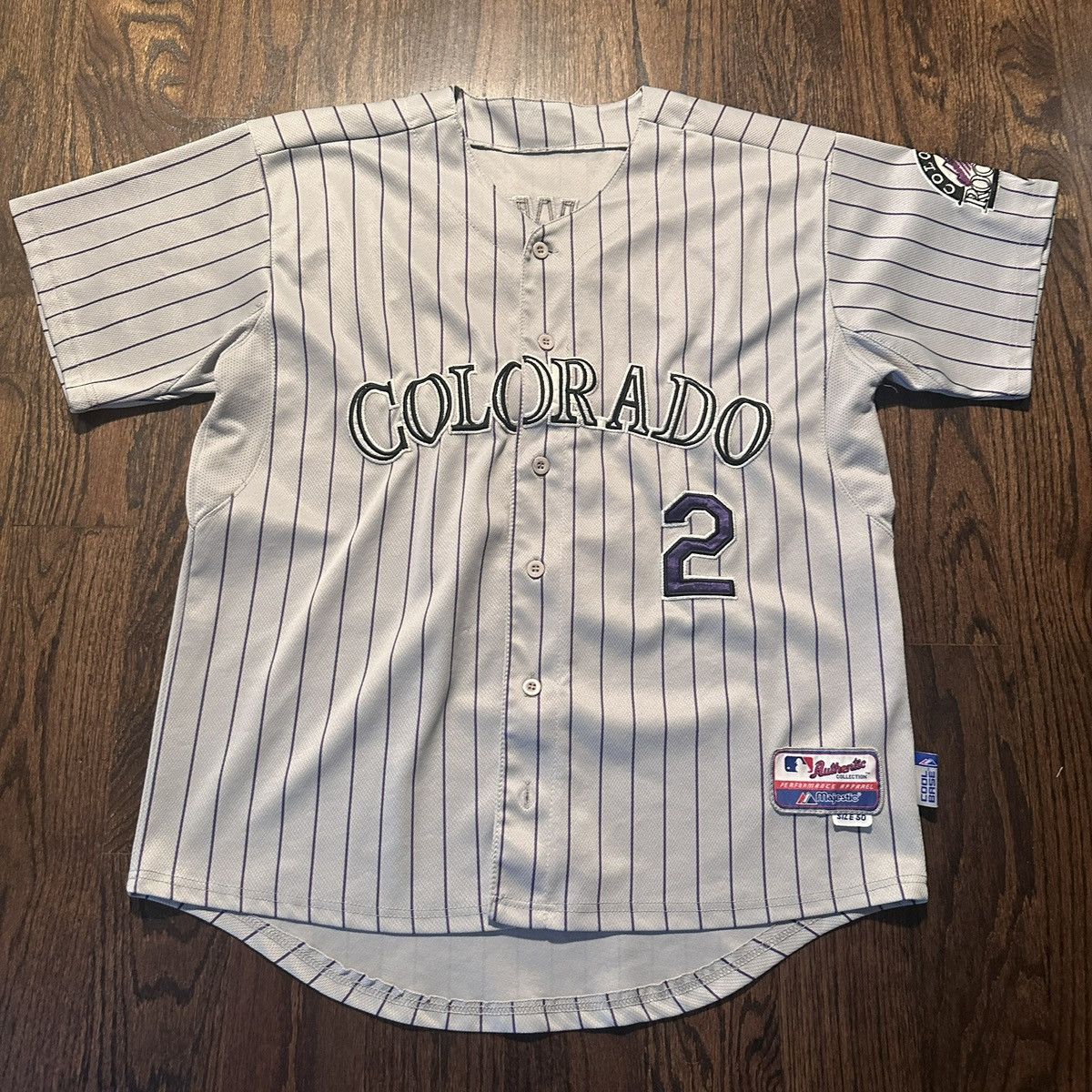 MAJESTIC Authentic Collection TROY popular TULOWITZKI COLORADO ROCKIES Jersey Size 50