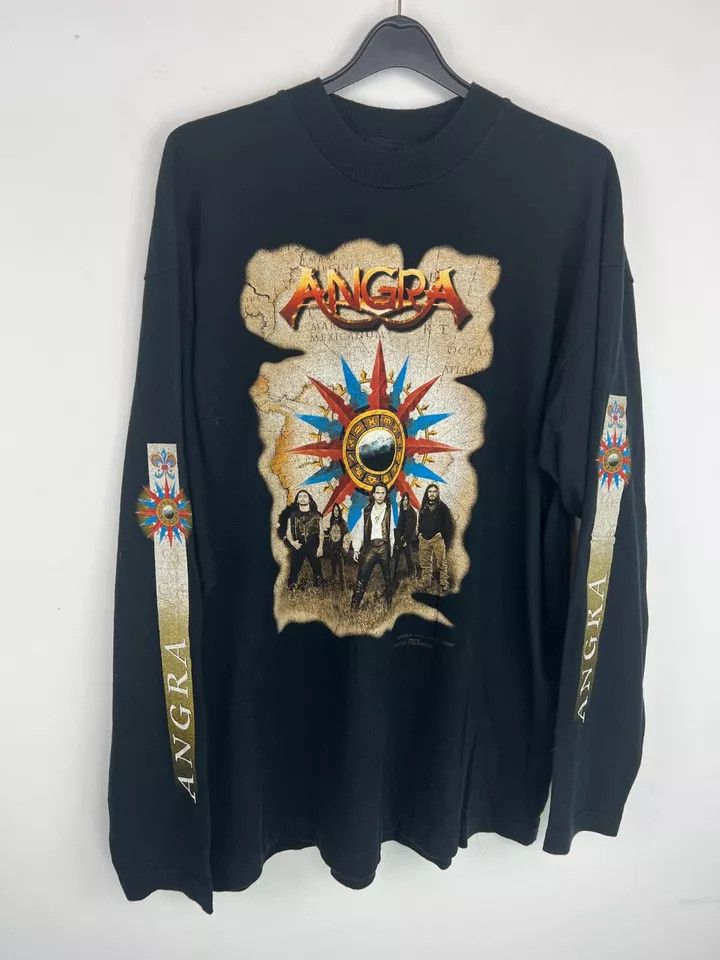 Vintage VINTAGE 90s ANGRA Long Sleeve t shirt Metal Band Concert Size US XL / EU 56 / 4 - 2 Thumbnail
