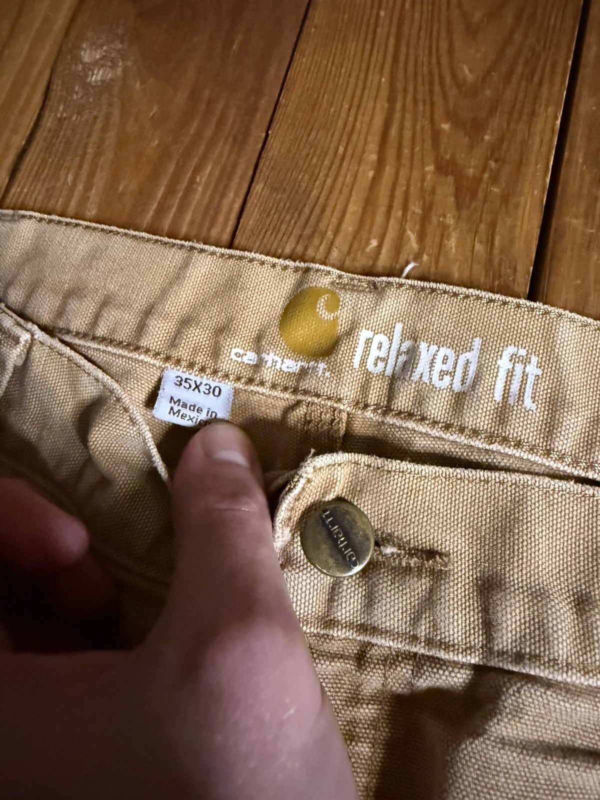 Carhartt Vintage Carhartt Tan Faded Carpenter Work Pants Size US 34 / EU 50 - 2 Thumbnail