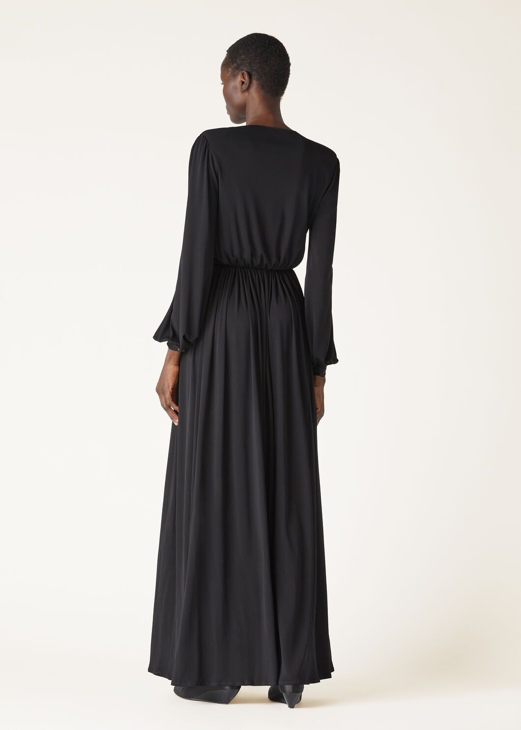 Loro Piana o1srvl11e0825 FAO2409 Bianca Maxi Dress in Black Size S / US 4 / IT 40 - 5 Thumbnail