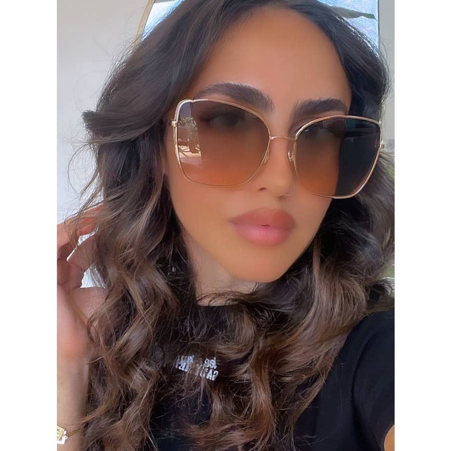 NEW Jimmy Choo Alexis Sunglasses in Rose Gold Gradient