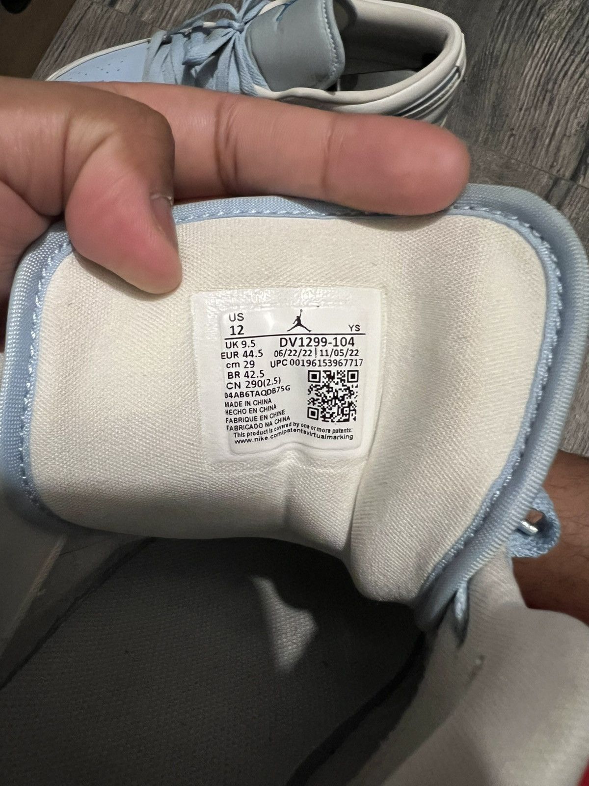 Jordan Brand Reverse Ice Low Jordan 1s Size US 10.5 / EU 43-44 - 6 Thumbnail