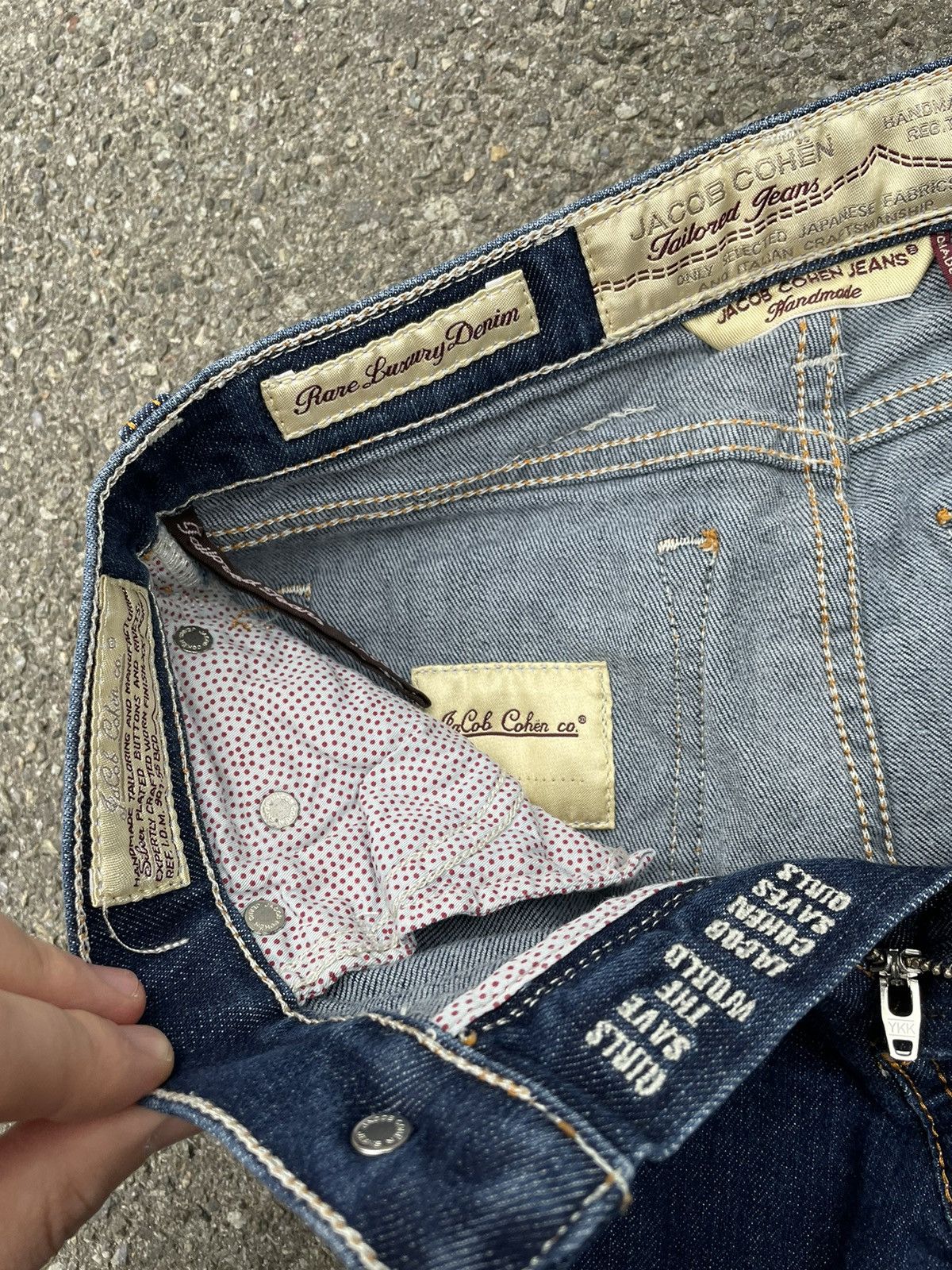 20471120 × Vintage Jacob Cohen Flared Denim Dark Blue Jeans Size 26 Size 26" / US 2 / IT 38 - 8 Thumbnail