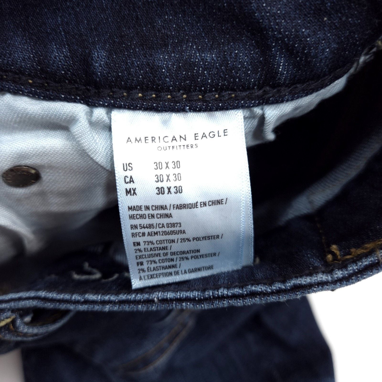 American Eagle Outfitters American Eagle AirFlex Jeans Mens 30x29 Blue Athletic Skinny Size US 30 / EU 46 - 4 Thumbnail