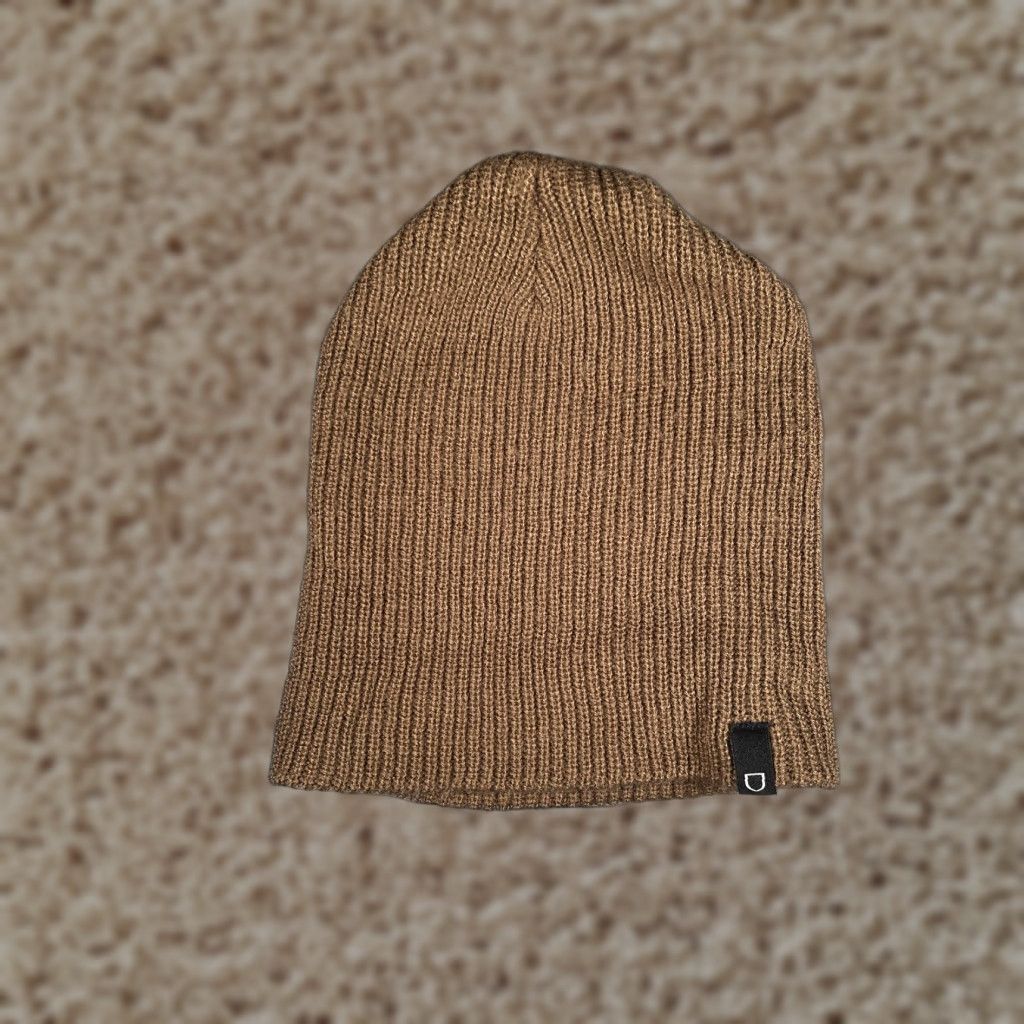 Brixton Brixton Beanie Toque Adult One Size Brown Beige 100% Acrylic Double Knit Skate Hat Beanie Mens Brixton Beanie Toque Size ONE SIZE - 1 Thumbnail