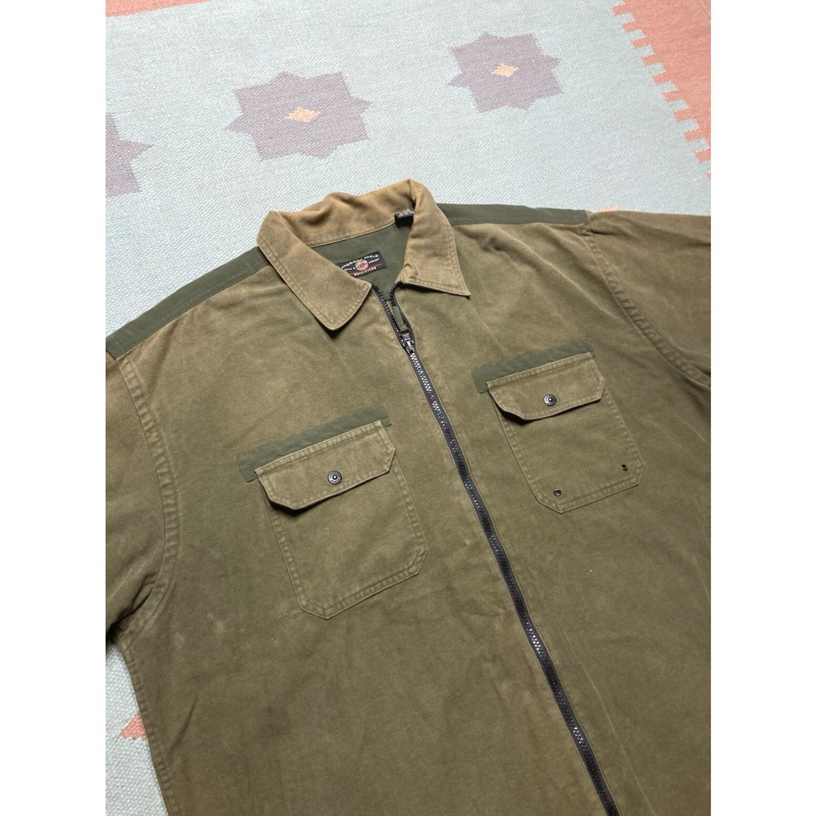 American Eagle Outfitters VINTAGE American Eagle Outfitters Jacket Shirt Jacket Full Zip Hunting Military Green XL Men Size US XL / EU 56 / 4 - 3 Thumbnail