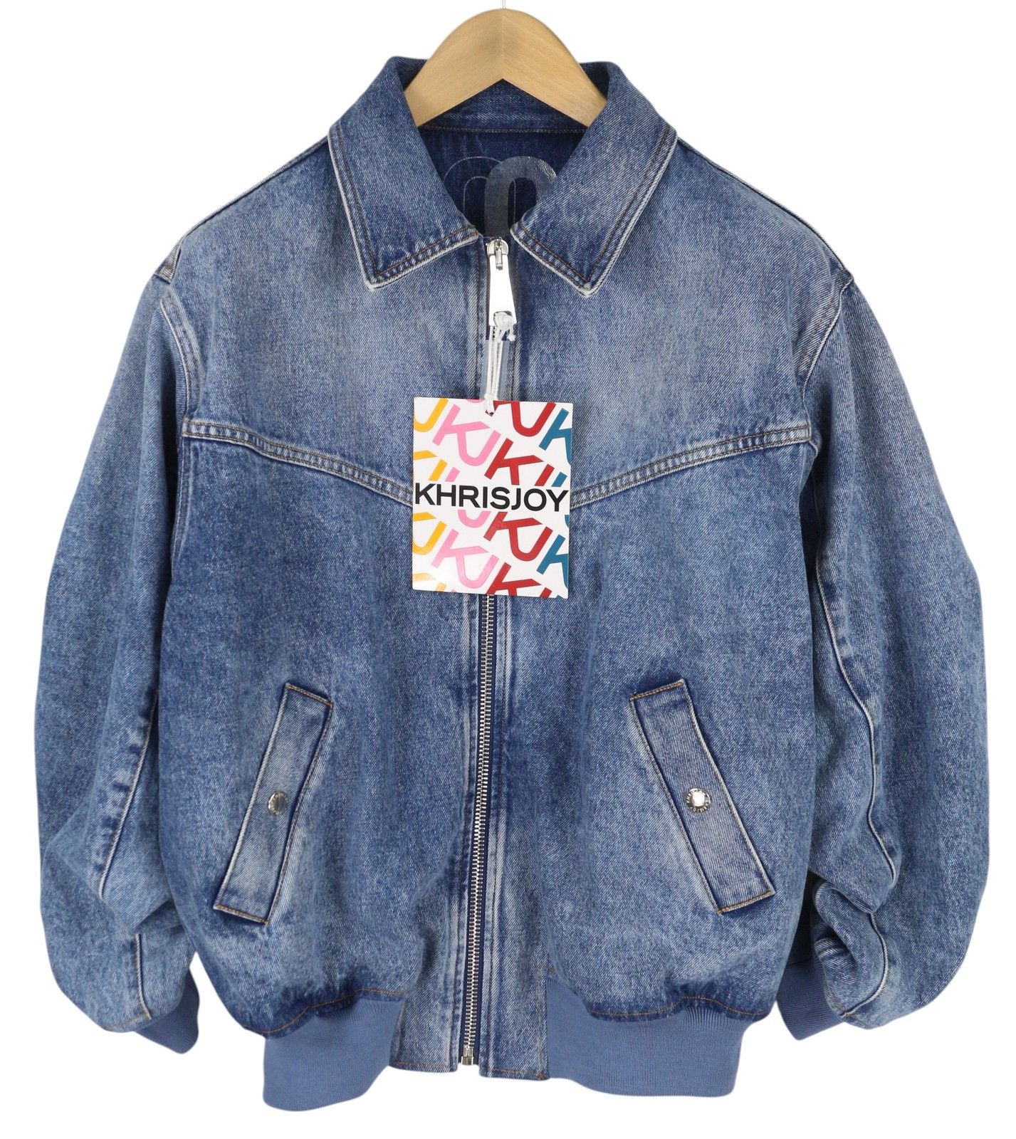 Khrisjoy AURORA DENIM BOMBER XS/S Blue Oversized Loose Fit 86575 Size XS / US 0-2 / IT 36-38 - 1 Thumbnail