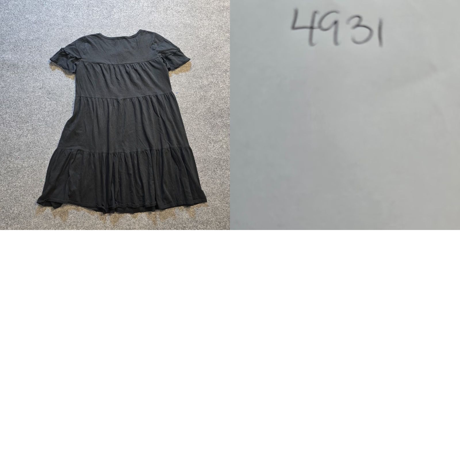 J.Crew J.CREW Dress Womens Small Black Short Tiered Slub Knit Casual Capsule Minimalist Size 28" / US 6 / IT 42 - 8 Thumbnail