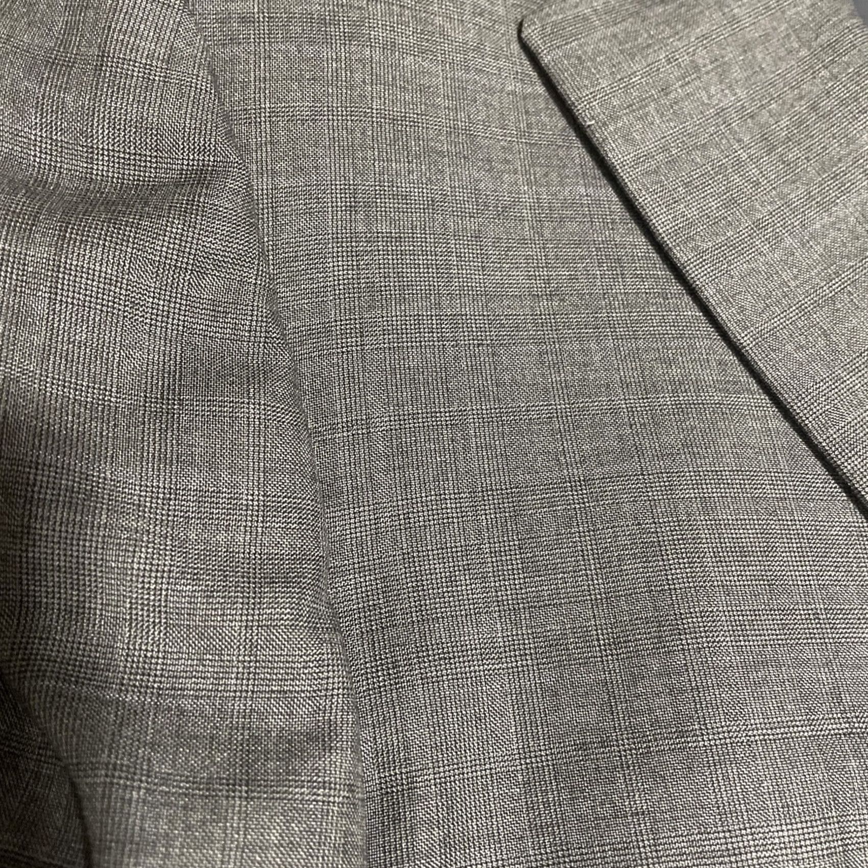 Vintage Hickey Freeman x Loro Piana Super 120s Gray Glen Sport Jacket Coat Sz 42R Blazer Size 42R - 7 Thumbnail