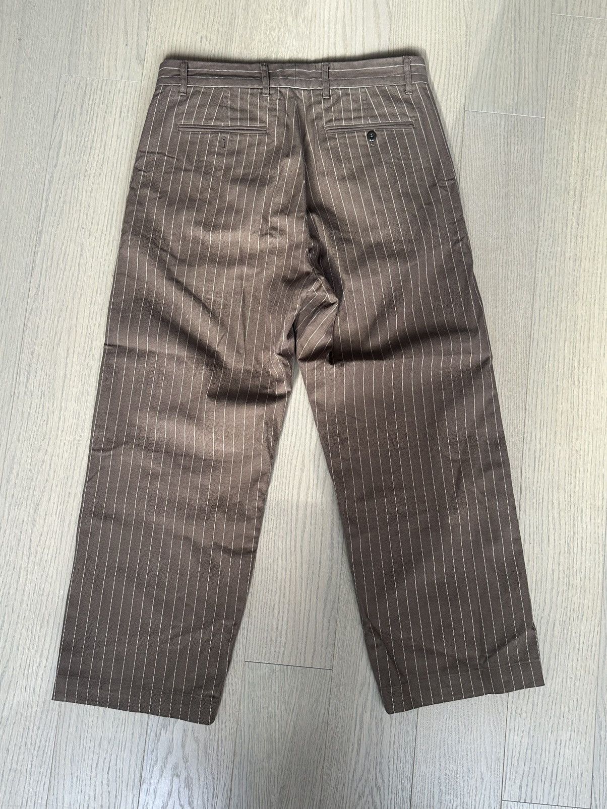 Brown Pinstripe Pants