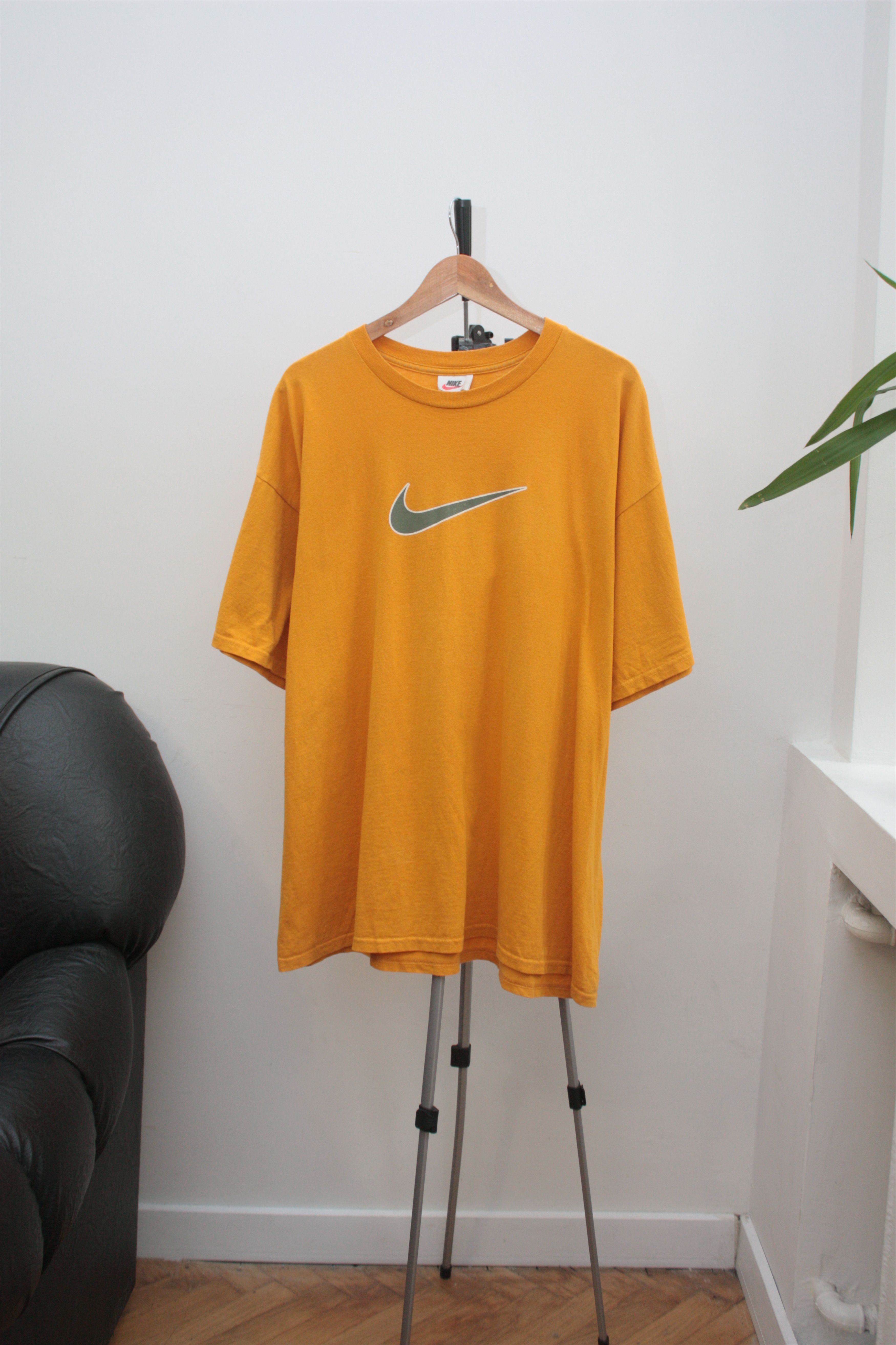 Nike Nike Vintage Yellow Swoosh Tee XL 90s Size US XL / EU 56 / 4 - 1 Thumbnail