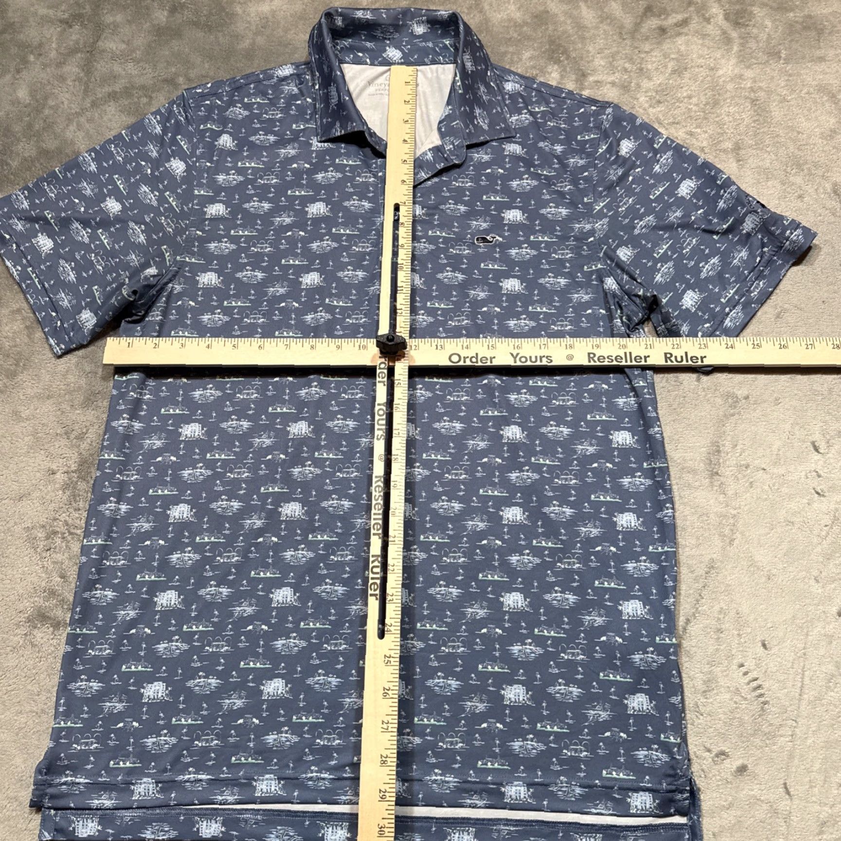 Vineyard Vines Vineyard Vines Polo Shirt Men’s Medium Blue Beach Performance Short Sleeve Polo Shirt Size US M / EU 48-50 / 2 - 4 Thumbnail