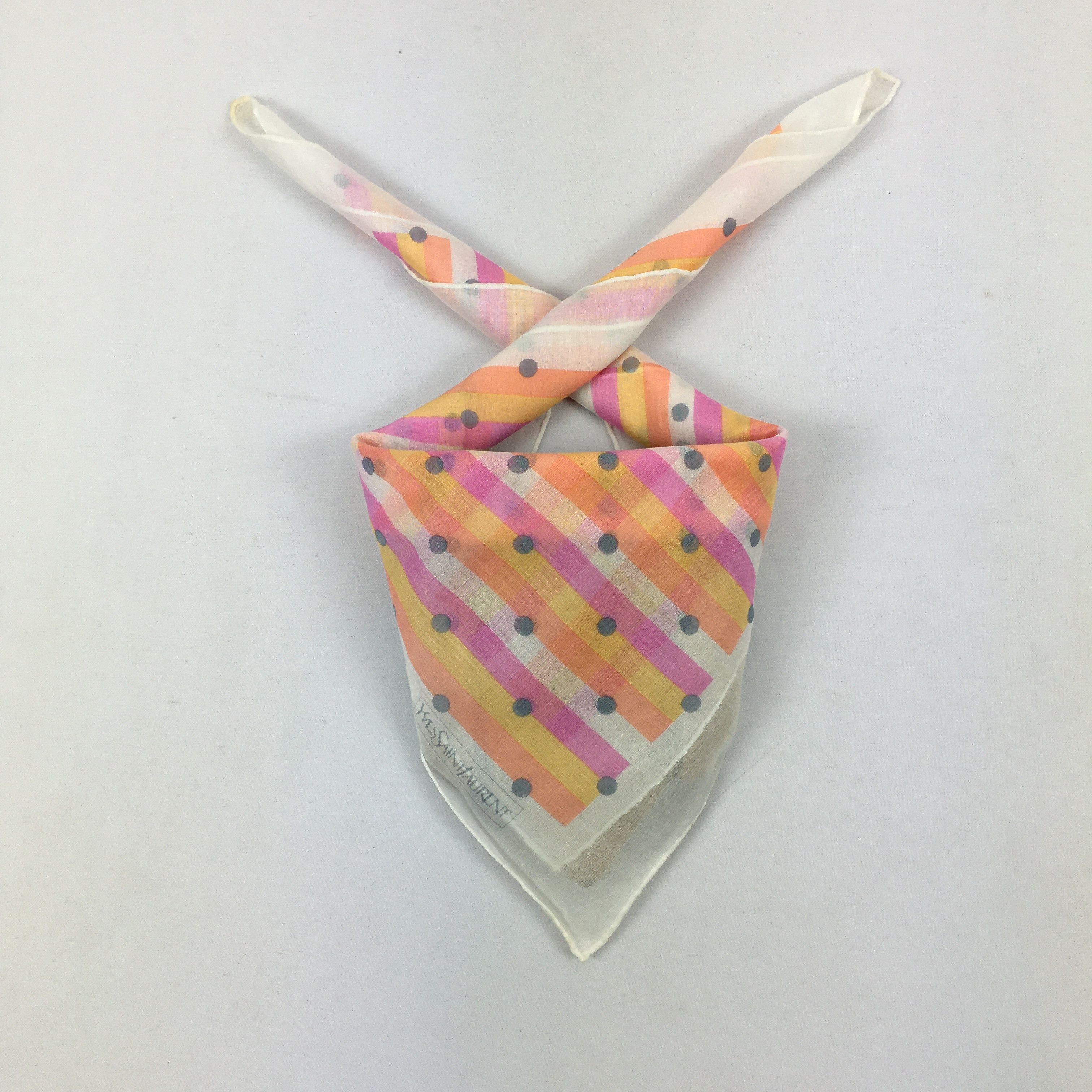 Japanese Brand Yves Saint Laurent Handkerchief Neckerchief Bandana Size ONE SIZE - 1 Thumbnail