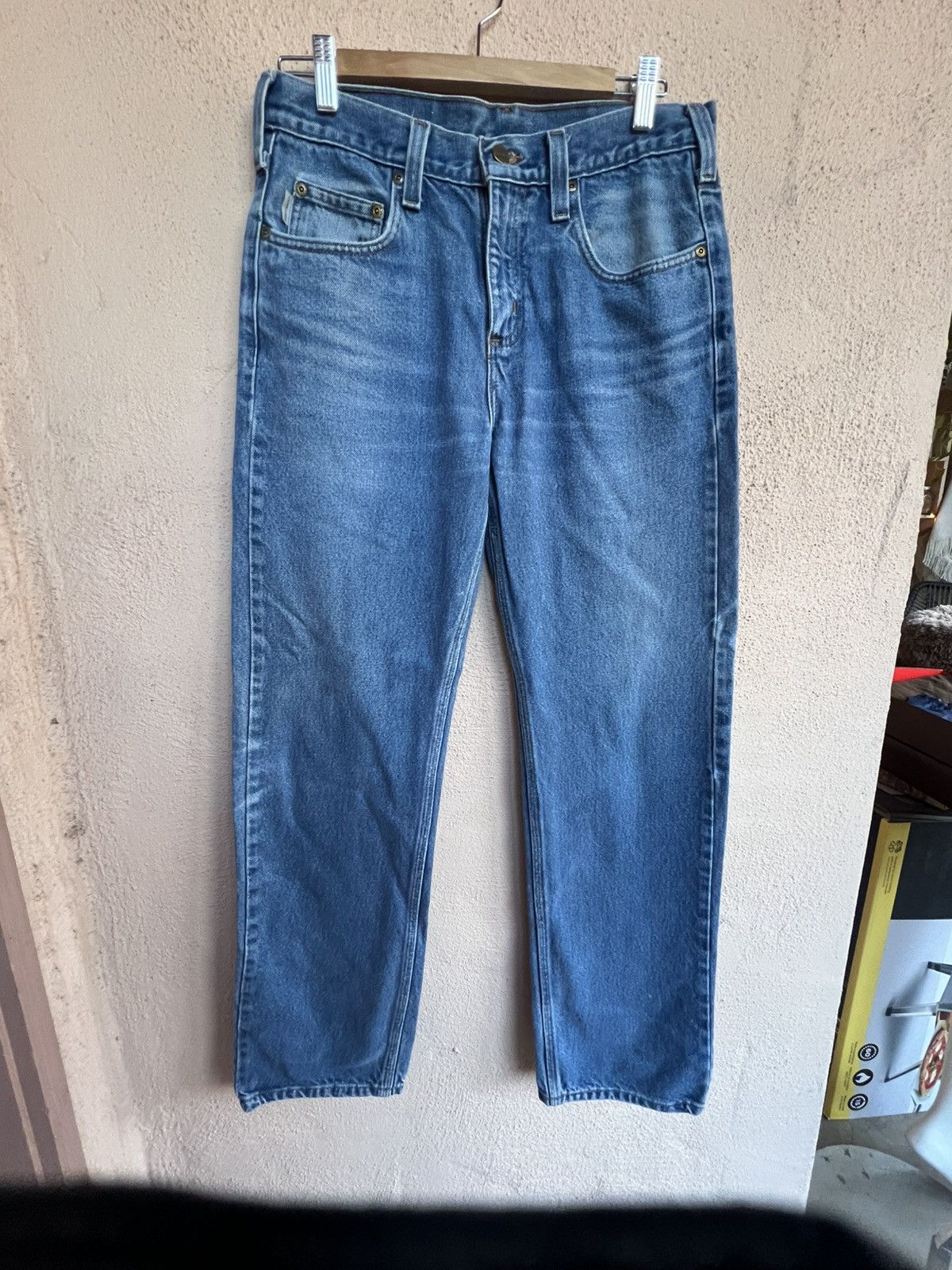 Carhartt Perfectly worn in vintage light blue denim CARHARTT jeans Size US 31 - 1 Thumbnail