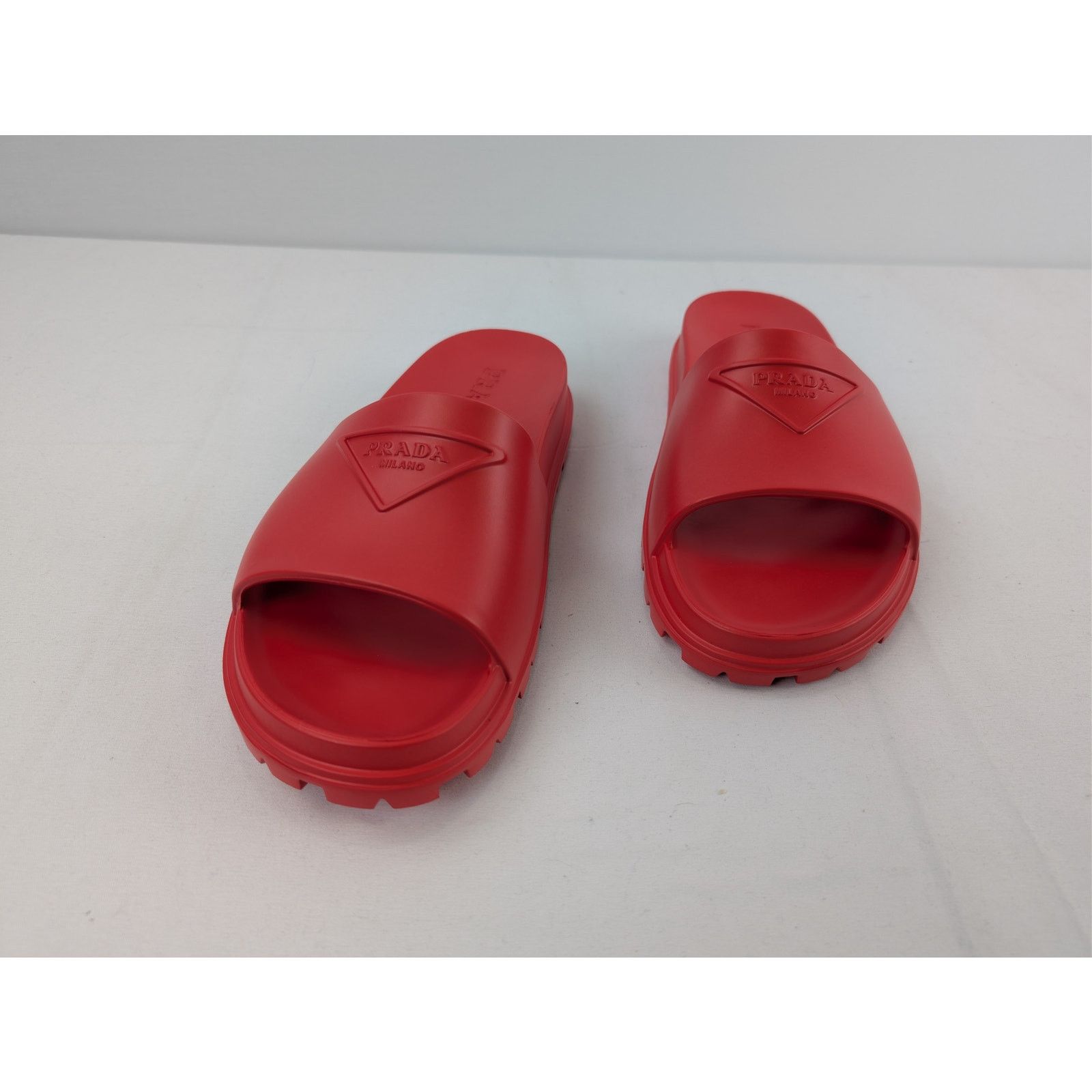 Prada o1rshd1 Rubber Mule-Flip-Flops Slipper in Red Size US 11 / EU 44 - 9 Thumbnail
