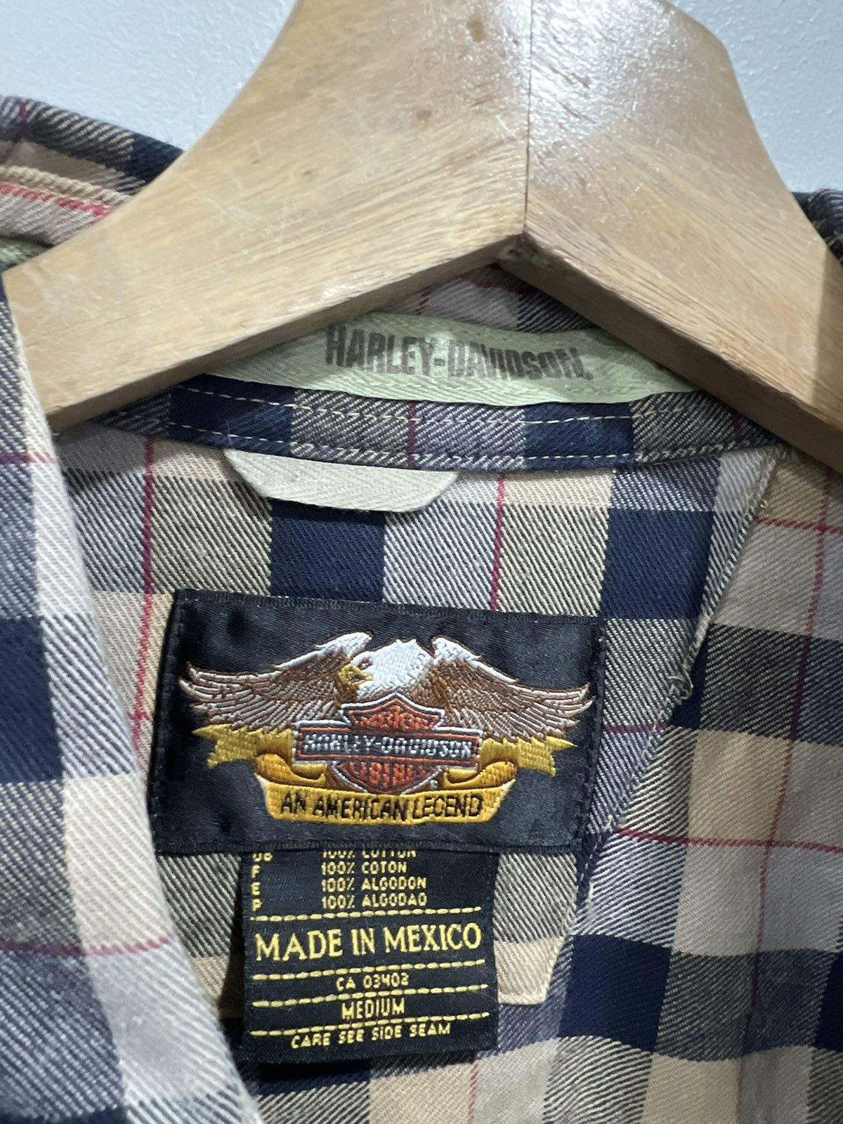 Harley Davidson Vintage Harley Davidson Button Up Shirt Plaid Size US M / EU 48-50 / 2 - 5 Thumbnail