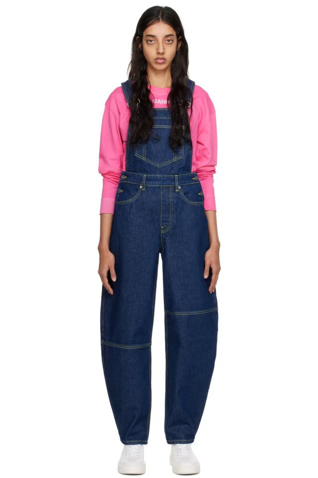 Ganni Ganni Blue Patch Pocket Jumpsuit Size 36" / US 14 / IT 50 - 2 Thumbnail