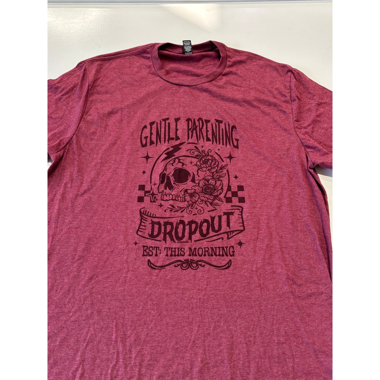 Other Gentle Parenting Funny Sarcastic Tee. Maroon District Tshirt Size XL / US 12-14 / IT 48-50 - 2 Thumbnail