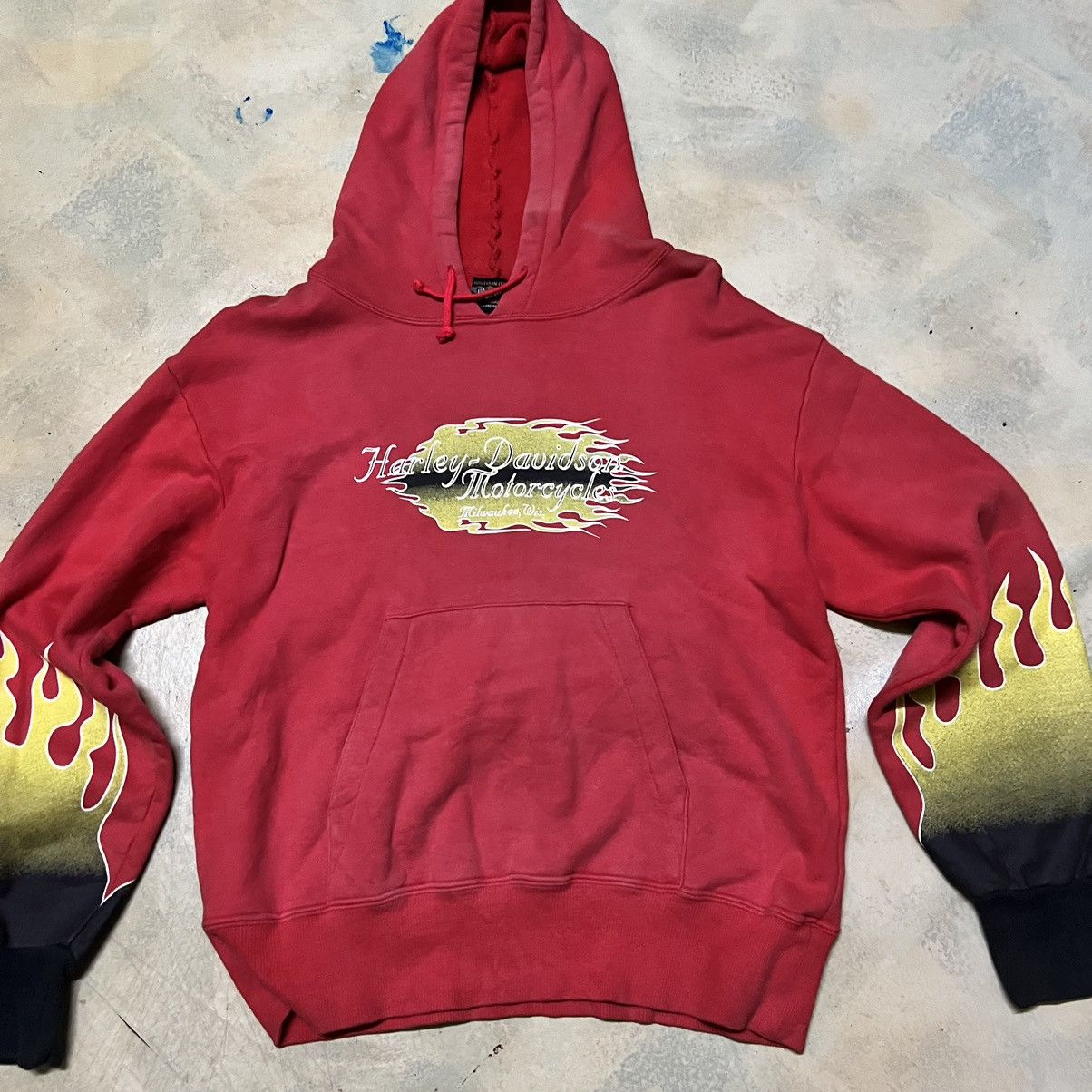 Harley Davidson Vintage Flame Harley Davidson Big Logo Hoodie Size US S / EU 44-46 / 1 - 4 Thumbnail