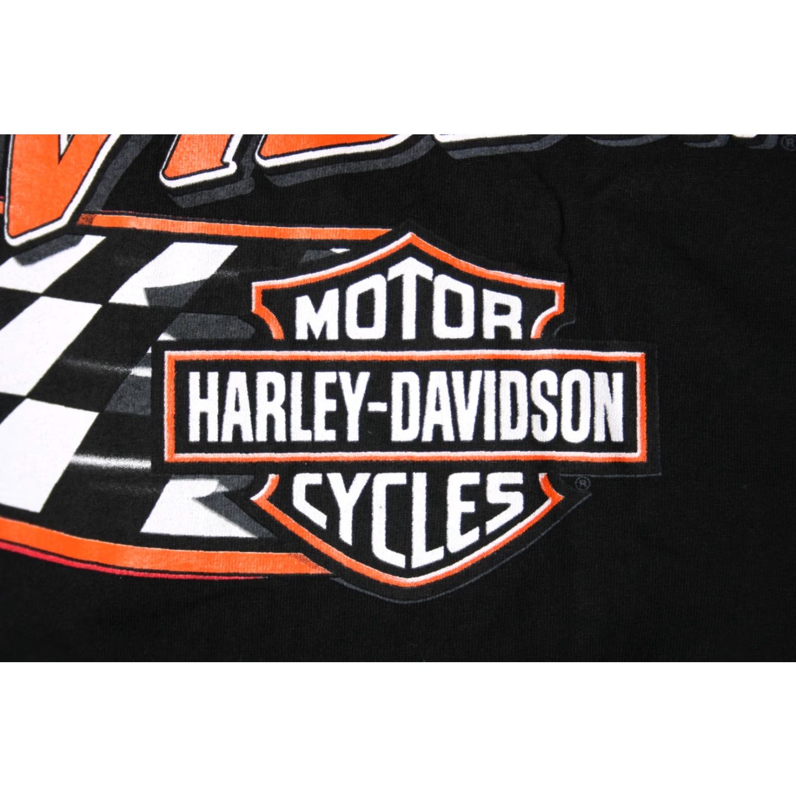 Harley Davidson HARLEY-DAVIDSON H-D Motorsports Checkered Race Track Graphic T-Shirt Sz. L Shirt Men Black Cotton Crew Neck Short Sleeve Vintage Style Size US L / EU 52-54 / 3 - 5 Thumbnail