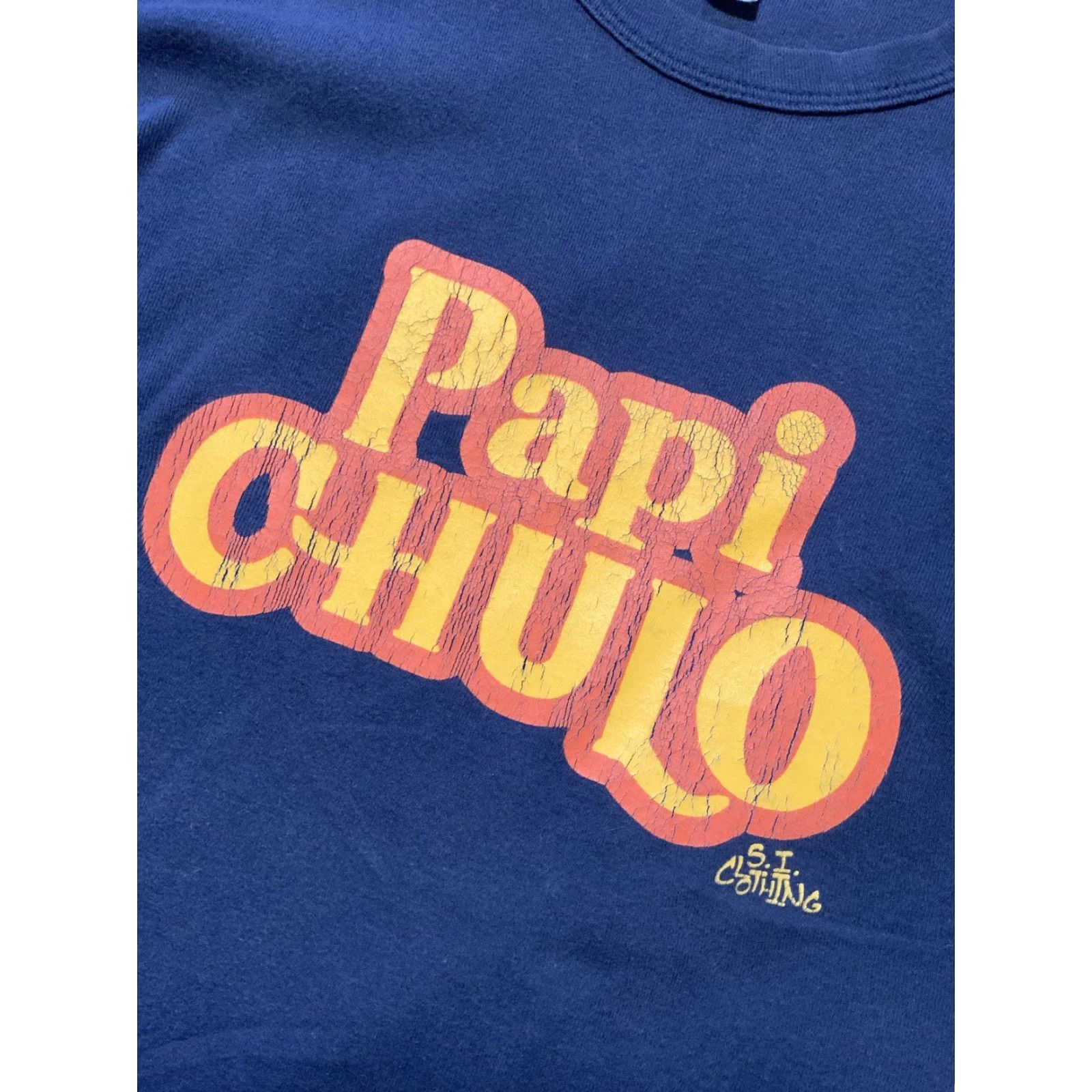 American Apparel VINTAGE American Apparel T-Shirt Mens L Blue Graphic Papi Chulo Slogan Y2K SI Clothing N/A Size US L / EU 52-54 / 3 - 6 Thumbnail