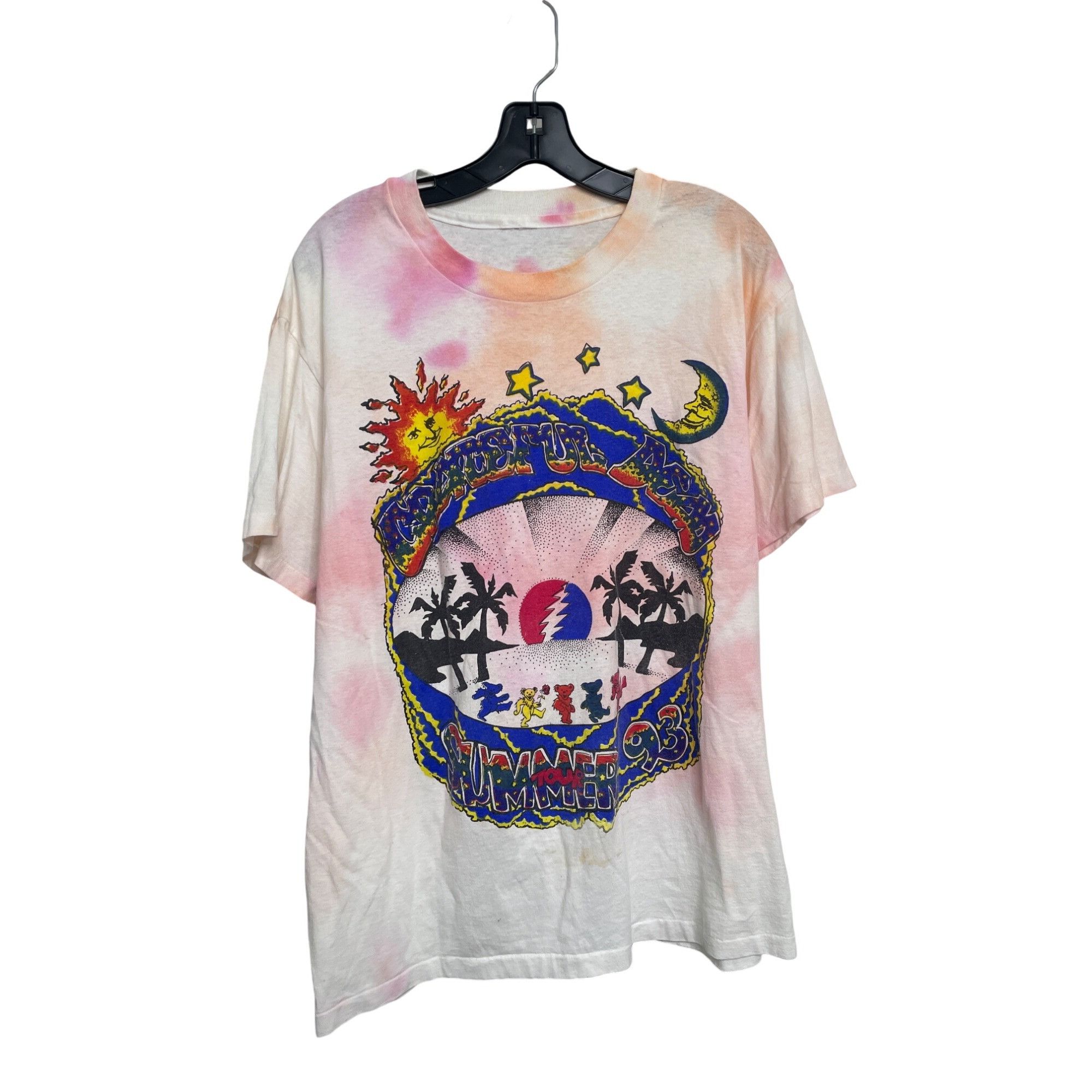 Grateful Dead RARE Vintage Grateful Dead Summer Tour 93 1993 Tie-Dye TShir Size US L / EU 52-54 / 3 - 2 Thumbnail