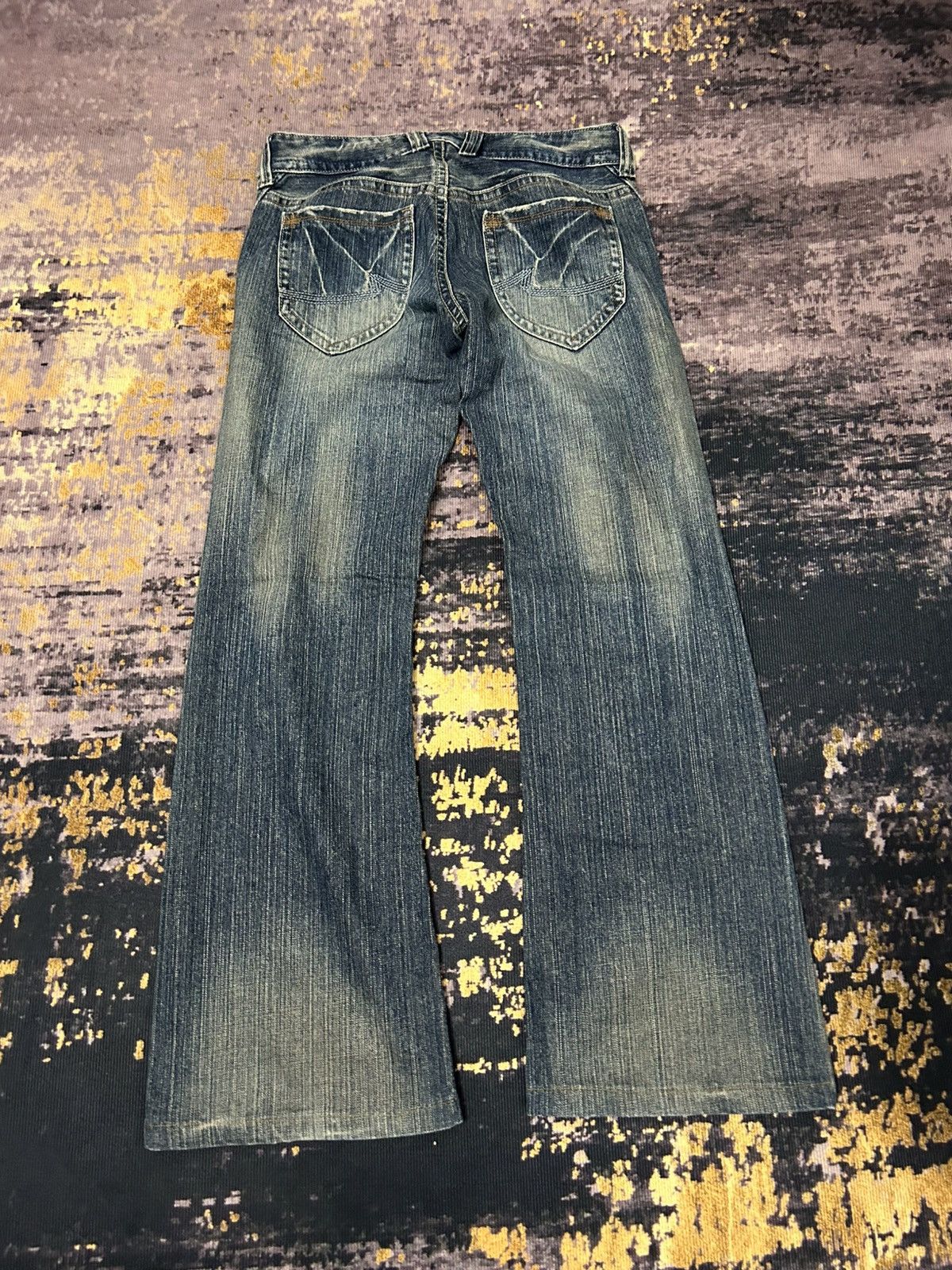 Japanese Brand Georgia Love Mud Wash Flare Pants Size US 30 / EU 46 - 2 Thumbnail