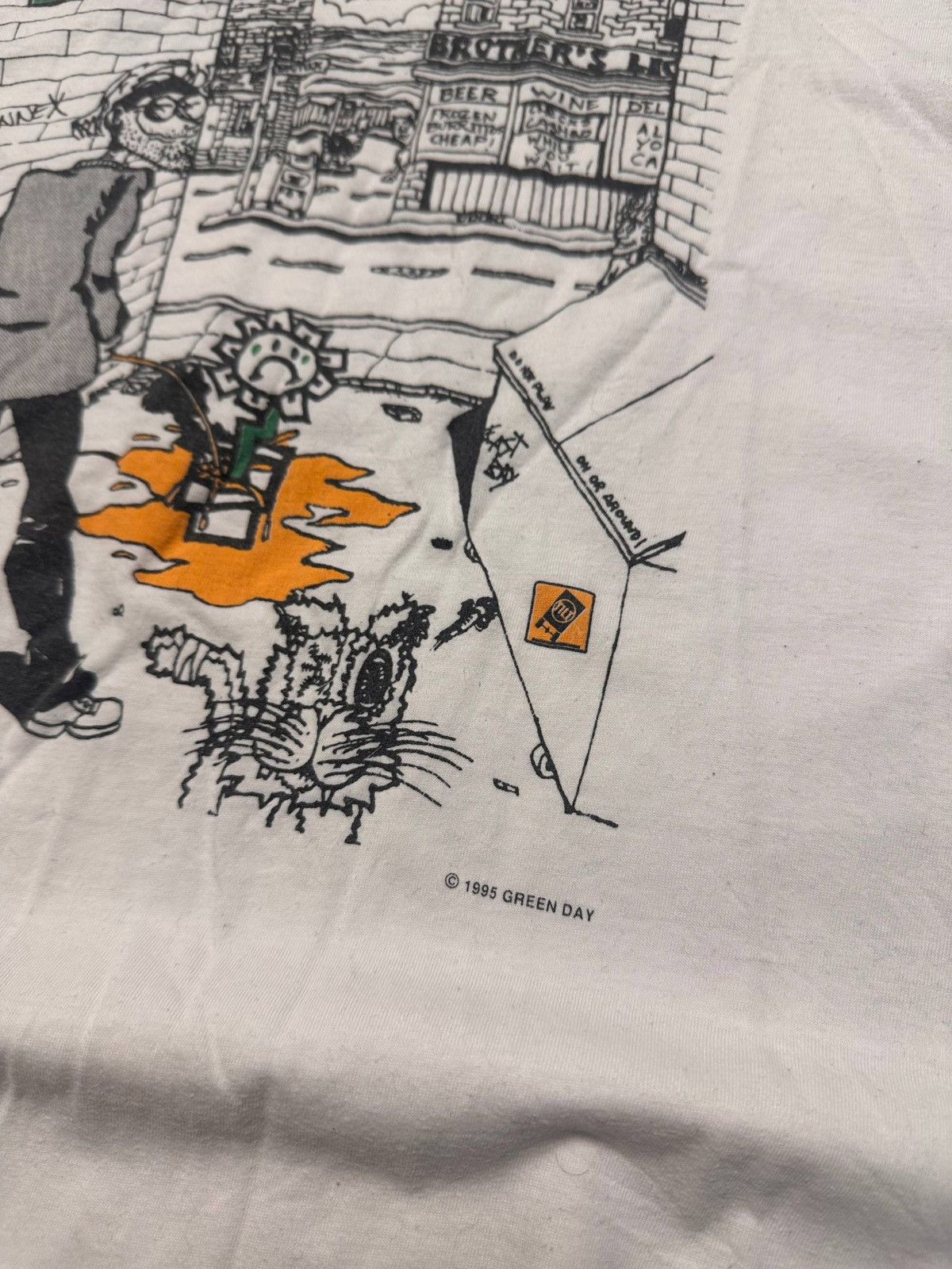 Vintage Green Day 1995 Vintage Rare Street Scene Graphic T-Shirt XL Size US XL / EU 56 / 4 - 5 Thumbnail