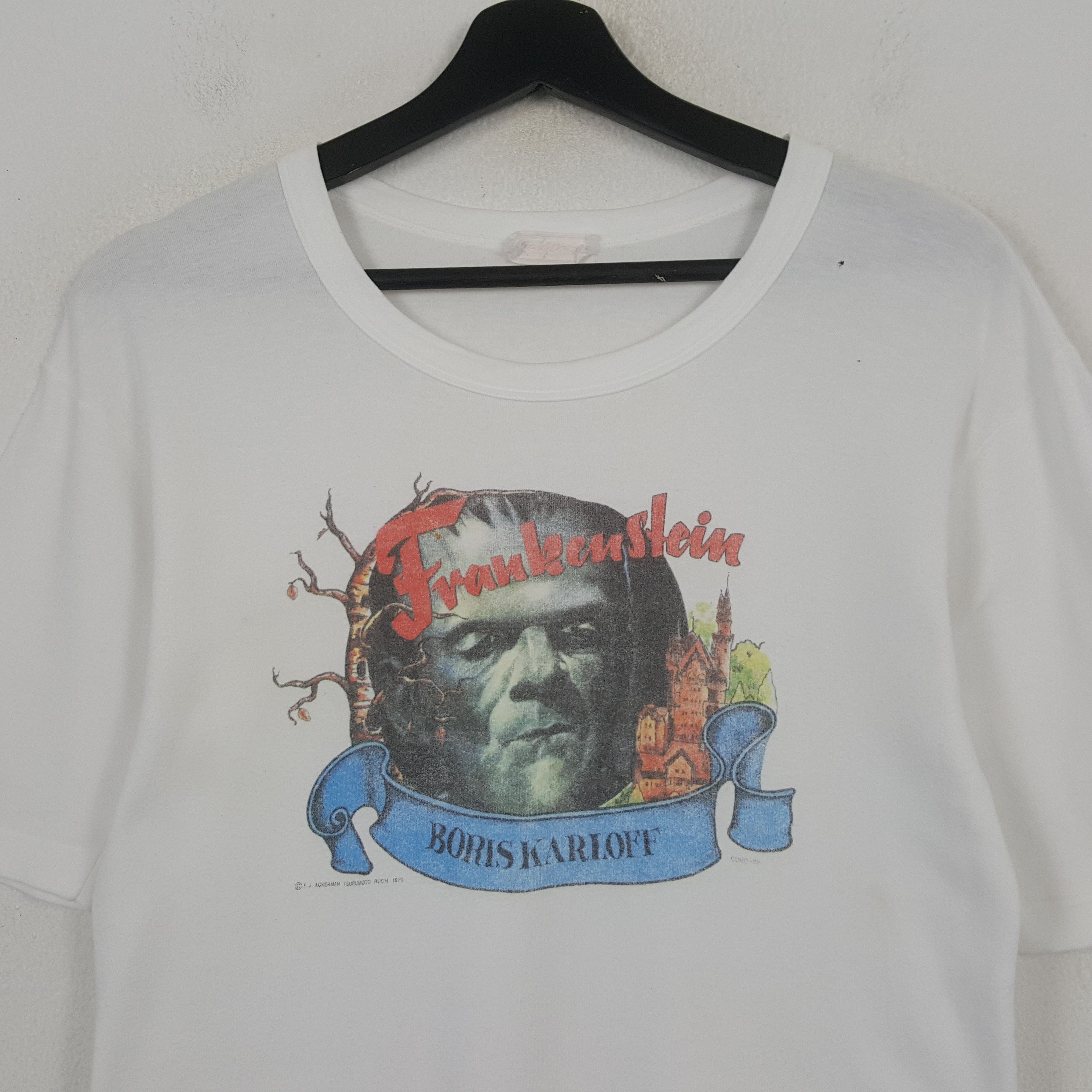 Vintage Frakenstein Boris Karloff Movie Tshirt RR19 Size S / US 4 / IT 40 - 2 Thumbnail
