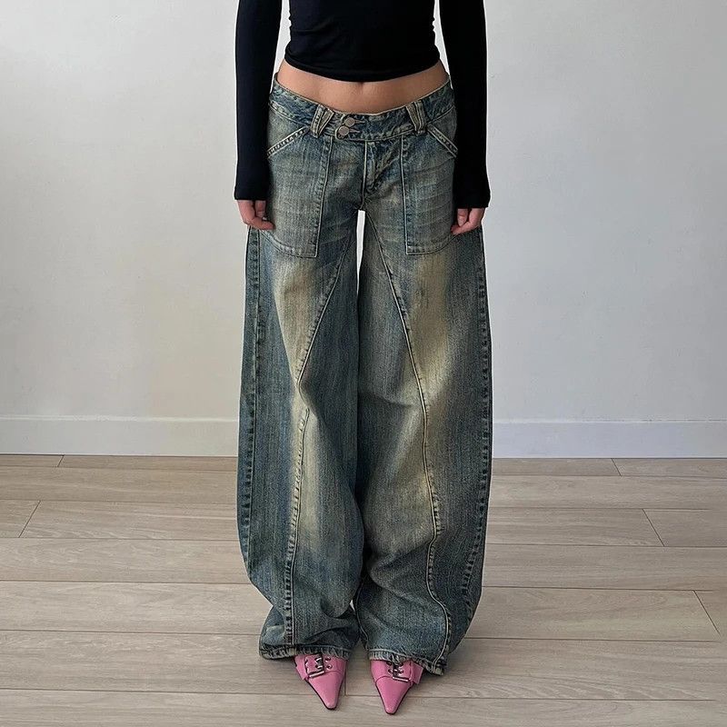 Jean Distressed 90s Loose Jeans Size 27" / US 4 / IT 40 - 2 Thumbnail