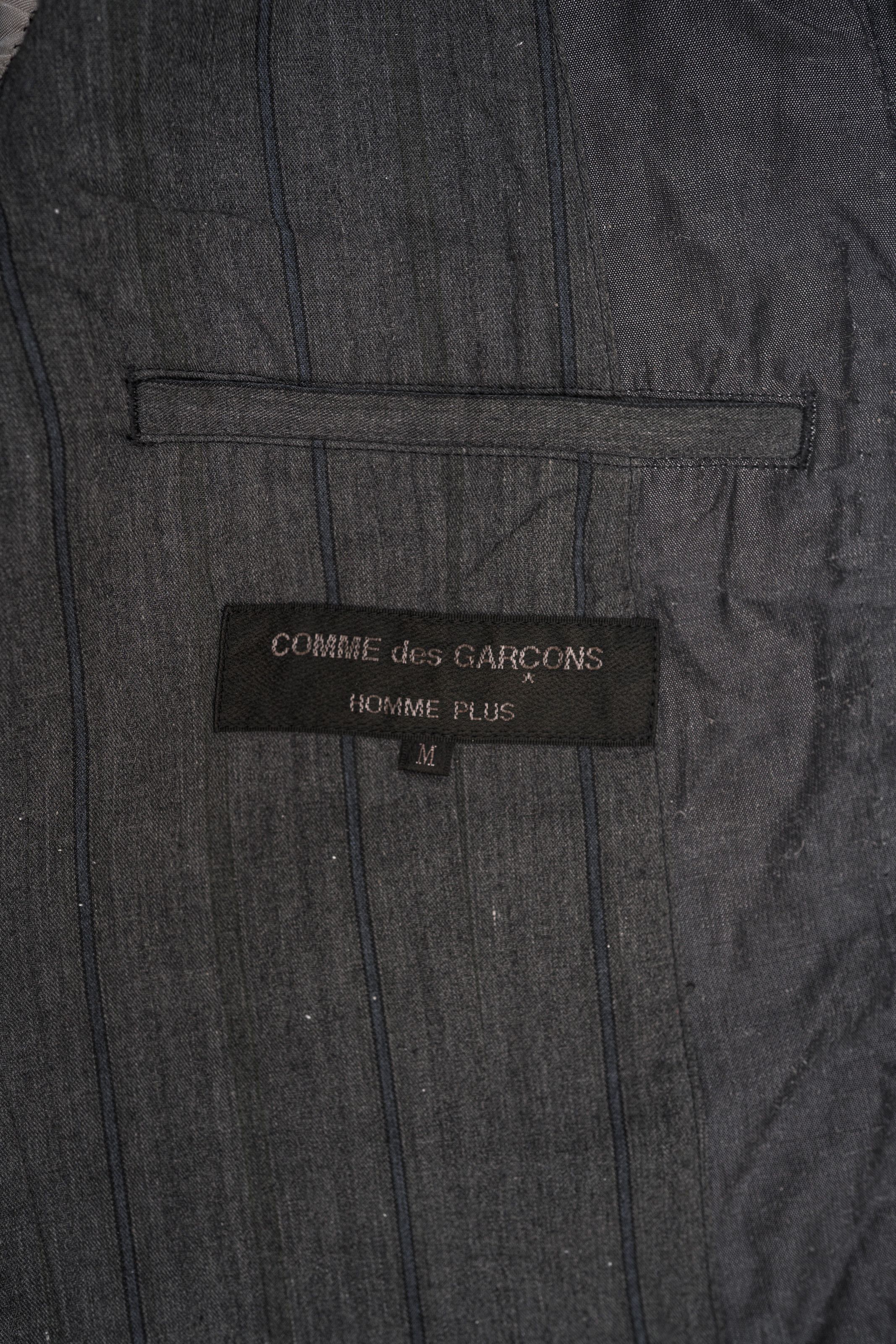 Comme des Garcons Homme Plus Comme des Garcons Homme Plus Layered Pinstripe Blazer M Size 38R - 6 Thumbnail
