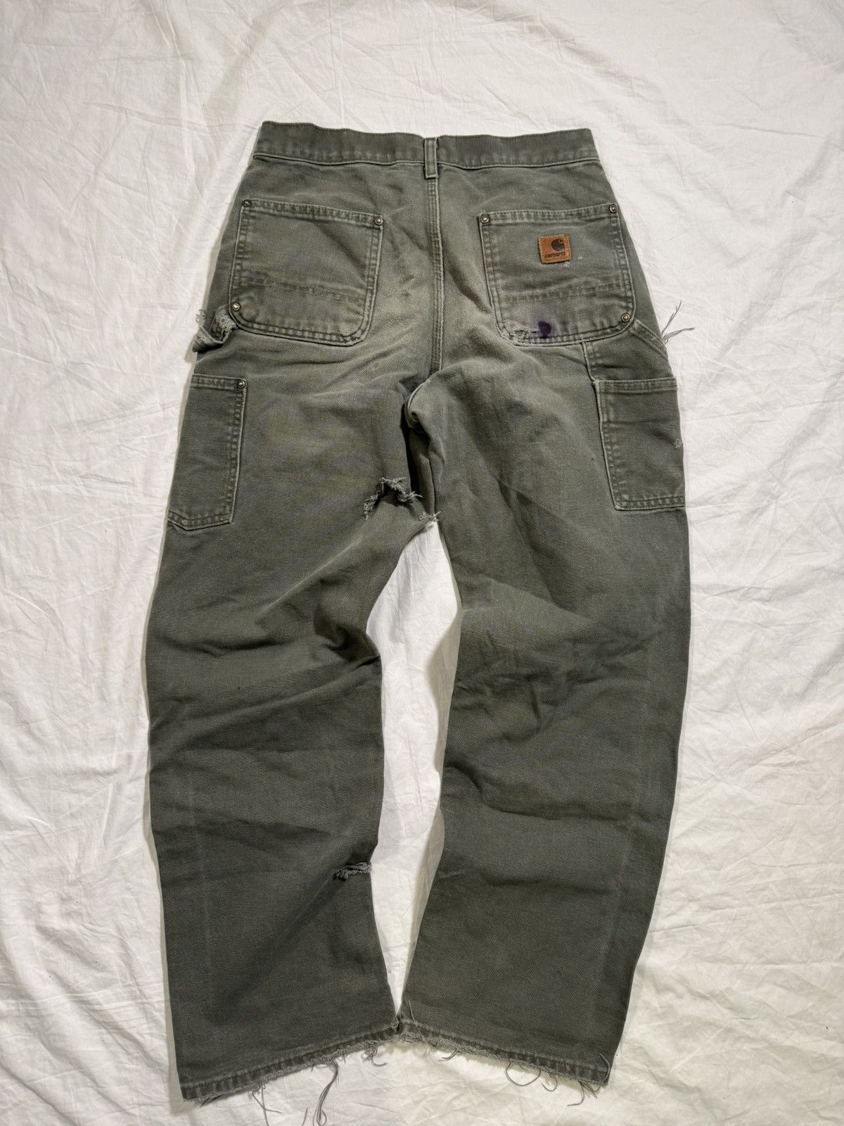 Carhartt Vintage Thrashed And Faded ERD Style Carhartt Double Knees Size US 30 / EU 46 - 6 Thumbnail