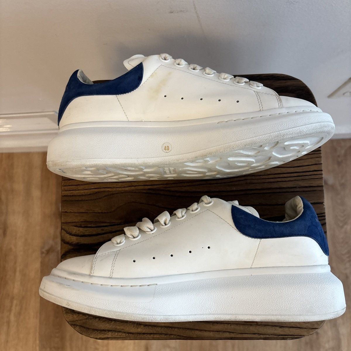 Alexander McQueen Alexander Mcqueen White Blue Size 40 Size US 7 / EU 40 - 3 Thumbnail