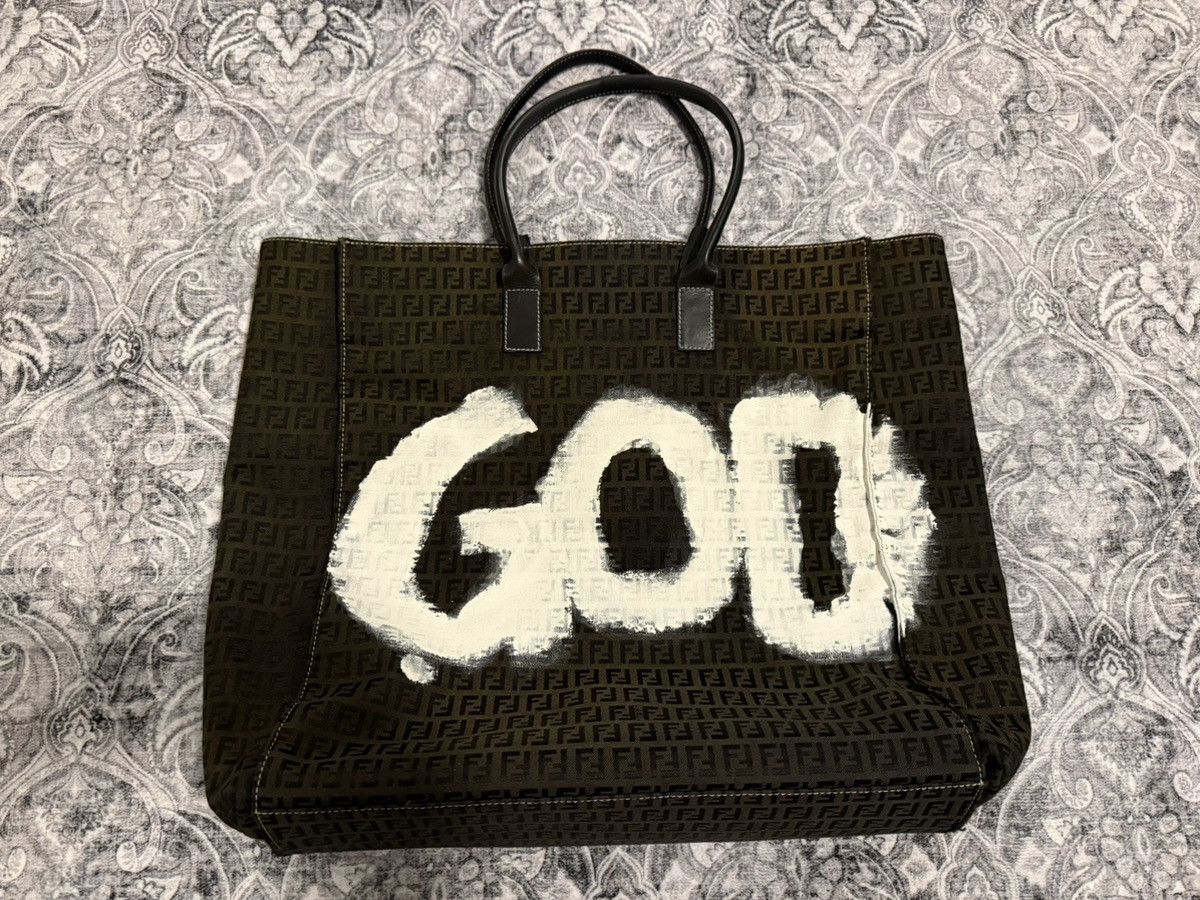 Fendi vintage Fendi XL tote Custom ‘GOD’ Size ONE SIZE - 2 Thumbnail