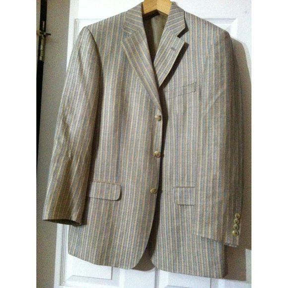 Other IBIZA MEN'S MULTICOLOR 52%LINEN 48%WOOL SPORT BLAZER 40R Size 40R - 3 Thumbnail