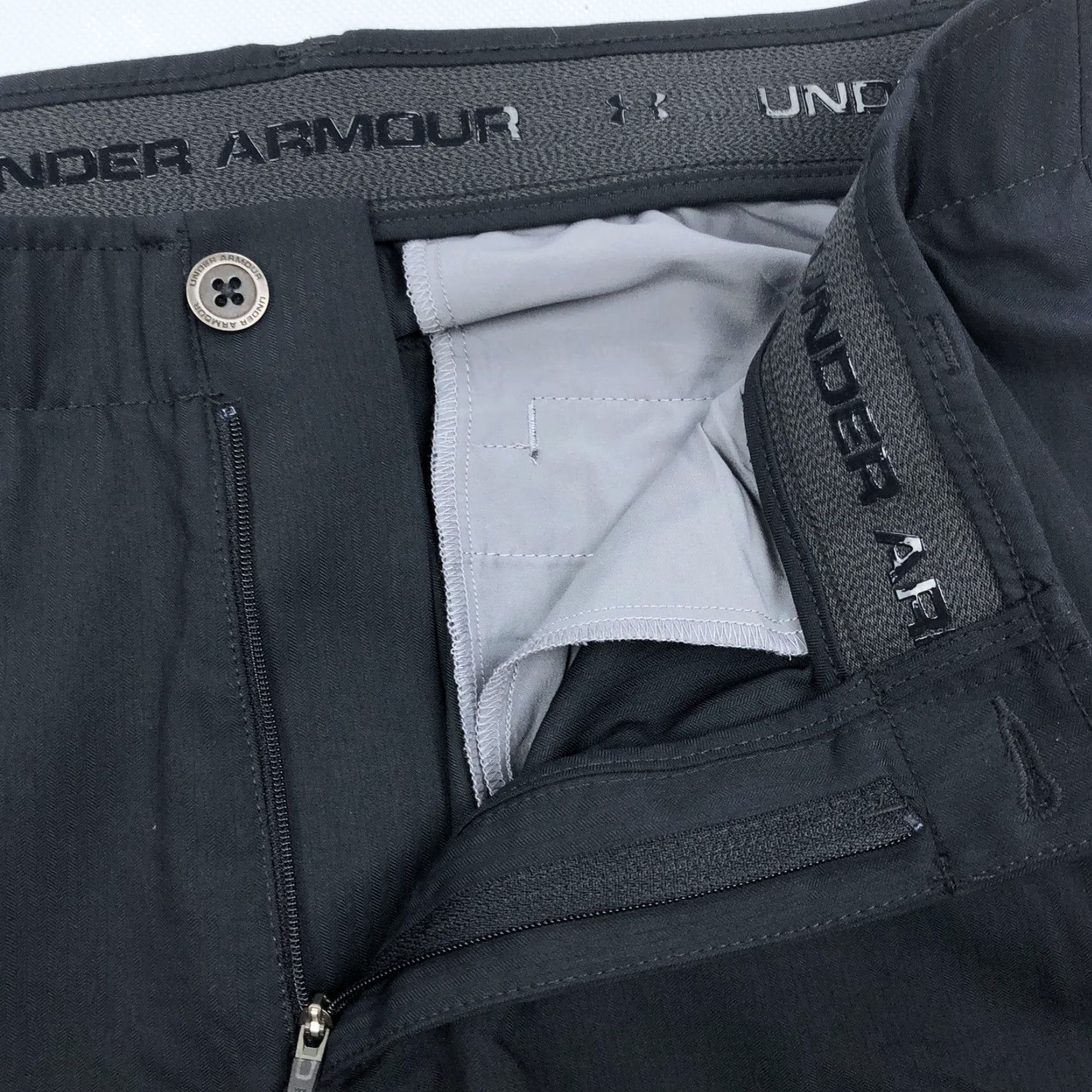 Under Armour Under Armour Mens Showdown Activewear Pants Black 34x30 Herringbone Stretch Golf Casual Athletic 2000s Mens Size US 34 / EU 50 - 5 Thumbnail