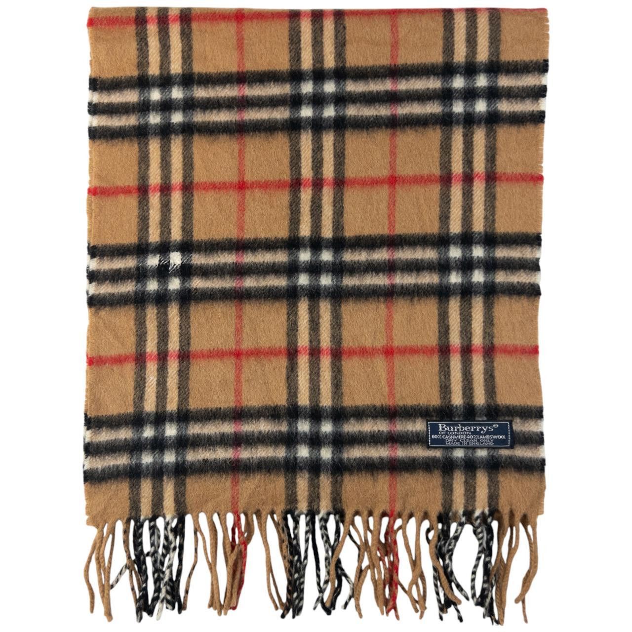 Burberry Vintage Burberry Nova Check Tassel Scarf Size ONE SIZE - 1 Thumbnail