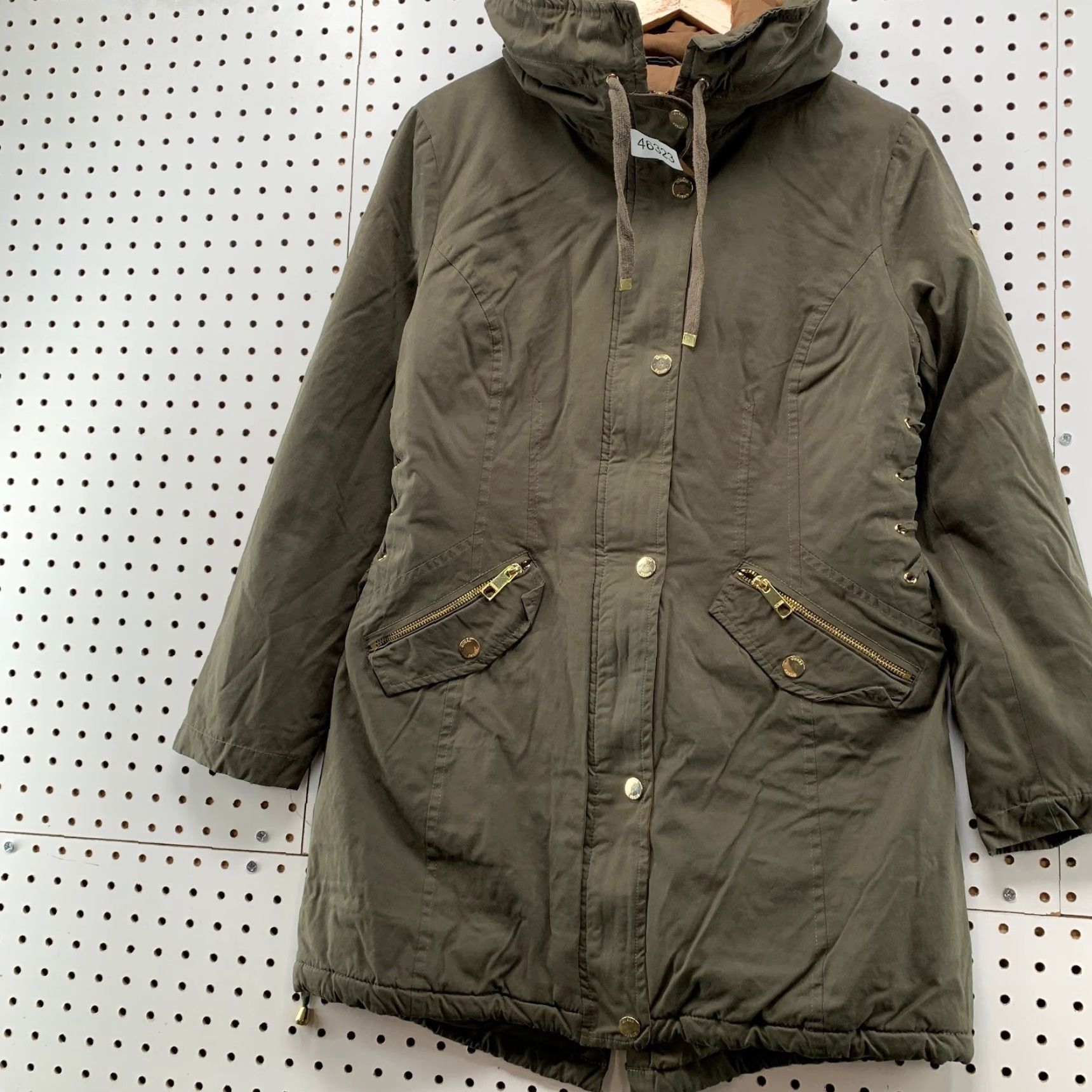 Guess GUESS Parka Jacket Coat Women M Olive Green Hooded Zip Snap Insulated Winter Jacket - 90s? Size M / US 6-8 / IT 42-44 - 5 Thumbnail