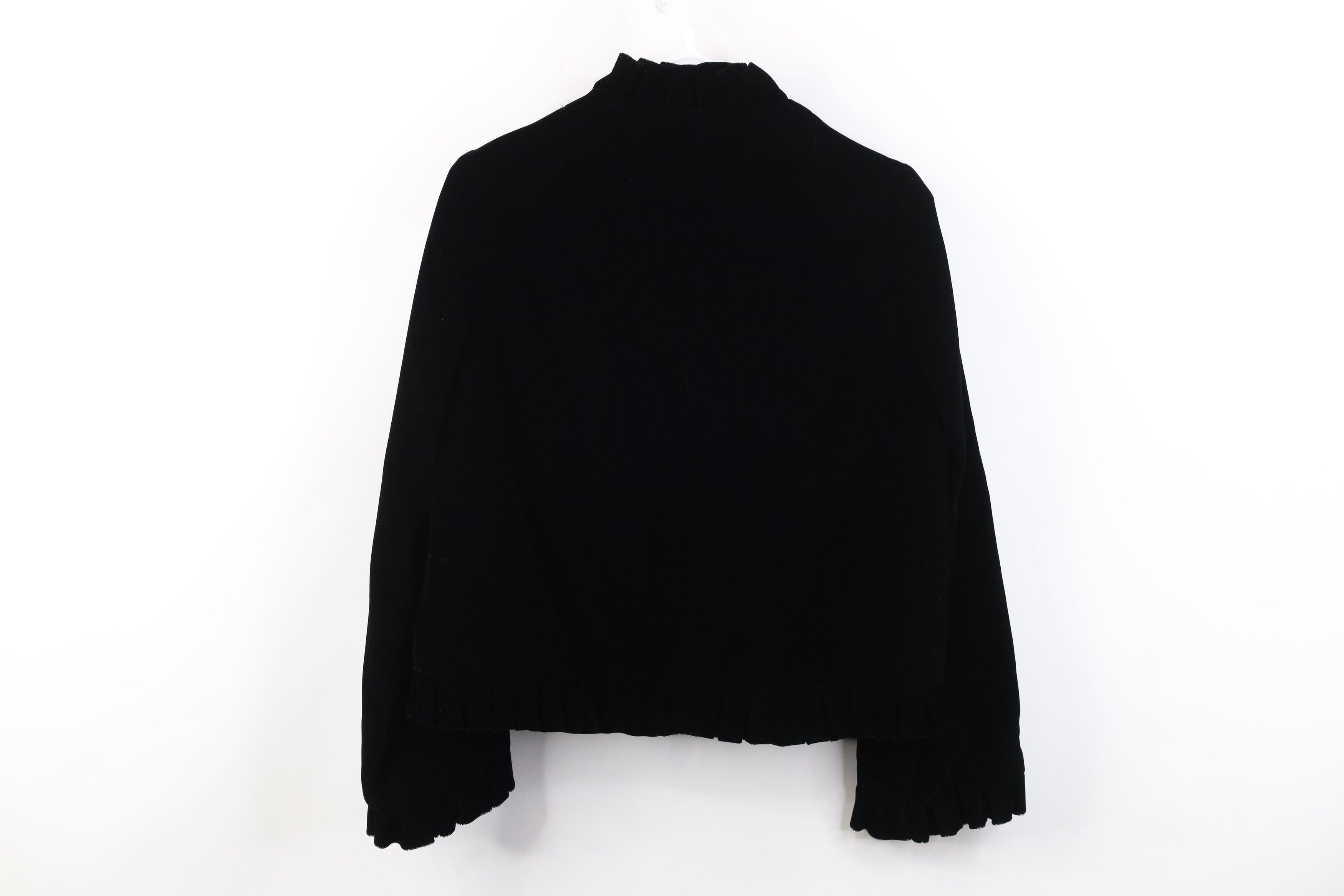 Vintage Vintage 60s 70s Streetwear Sleeve Ruffled Velvet Jacket USA Size S / US 4 / IT 40 - 12 Thumbnail