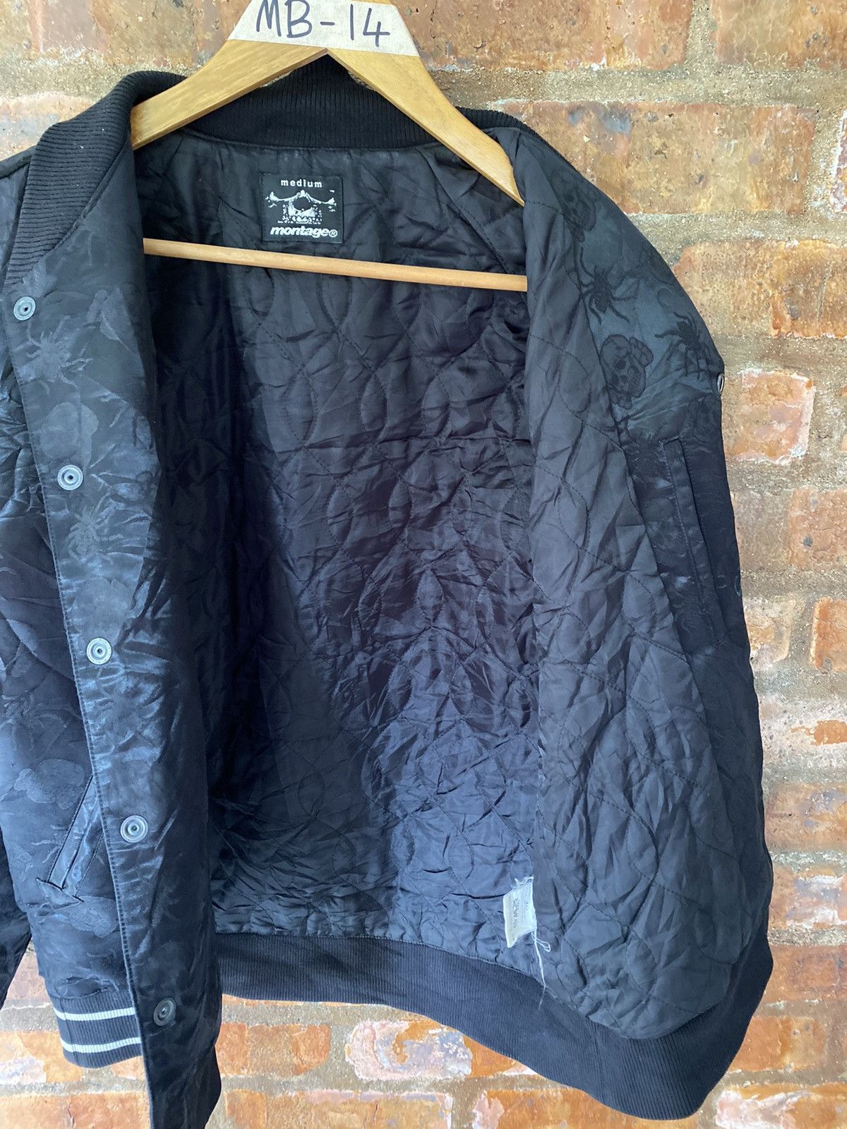 PHENOMENON 2000s Montage Skull and Spider embroidered varsity j Size US M / EU 48-50 / 2 - 15 Thumbnail