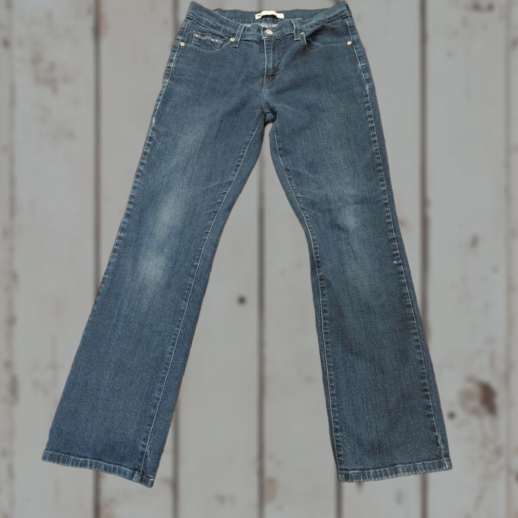 Levi's Levi’s 505 Jeans Womens Size 10M 30x32 Blue Dark Wash Embroidered Denim Pockets Size 32" / US 10 / IT 46 - 1 Thumbnail